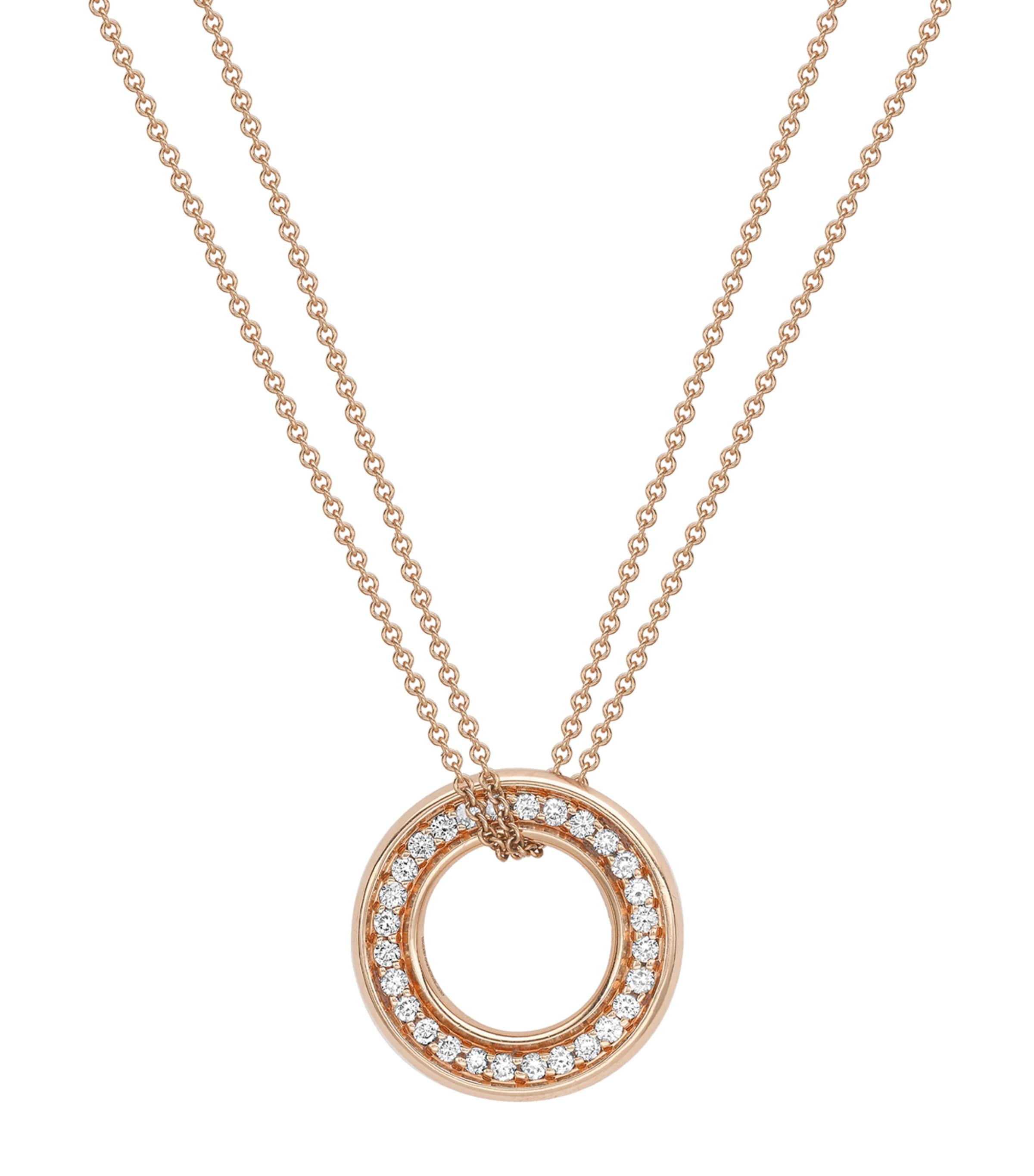 Rose Gold and Diamond Medium Roulette Pendant