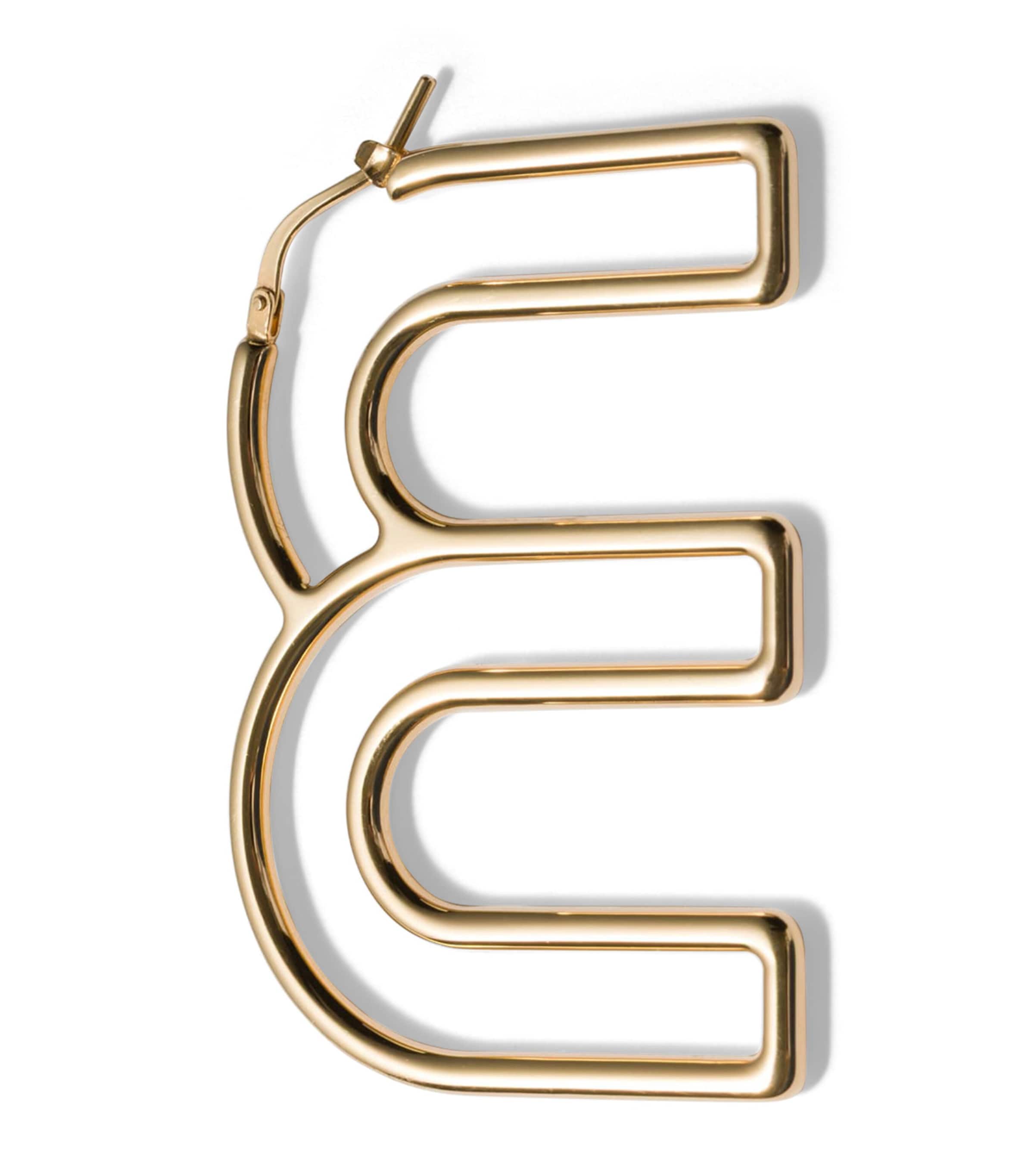 Miu Miu Logo Single Earring Gold/silver