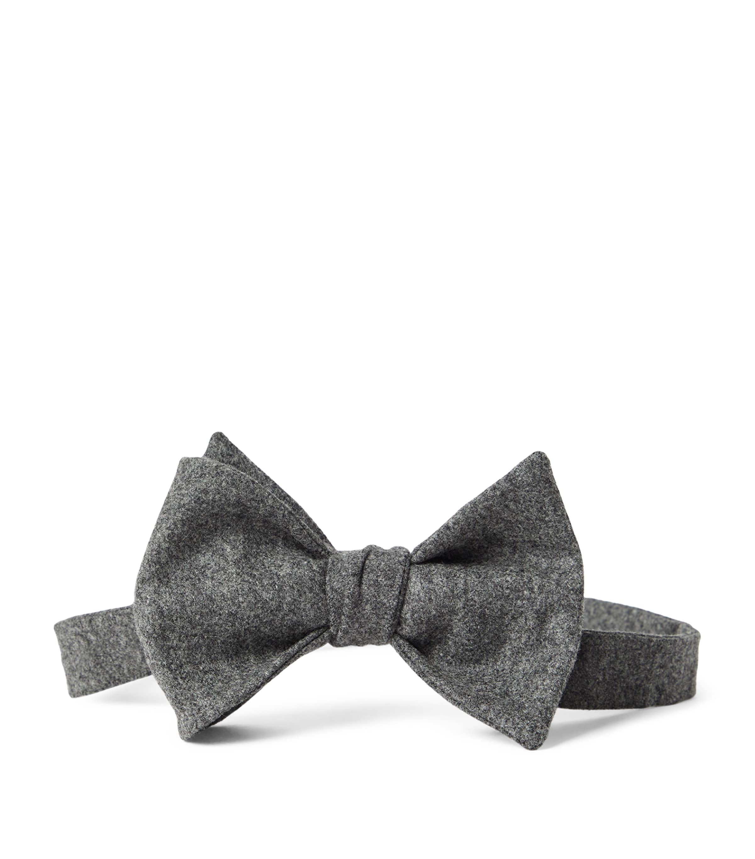 Wool-Silk Flannel Bow Tie
