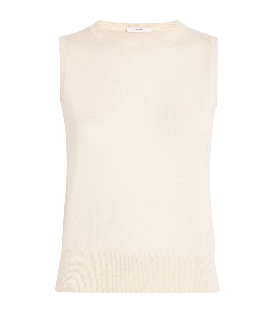Cashmere-Silk Sleeveless Sweater Top