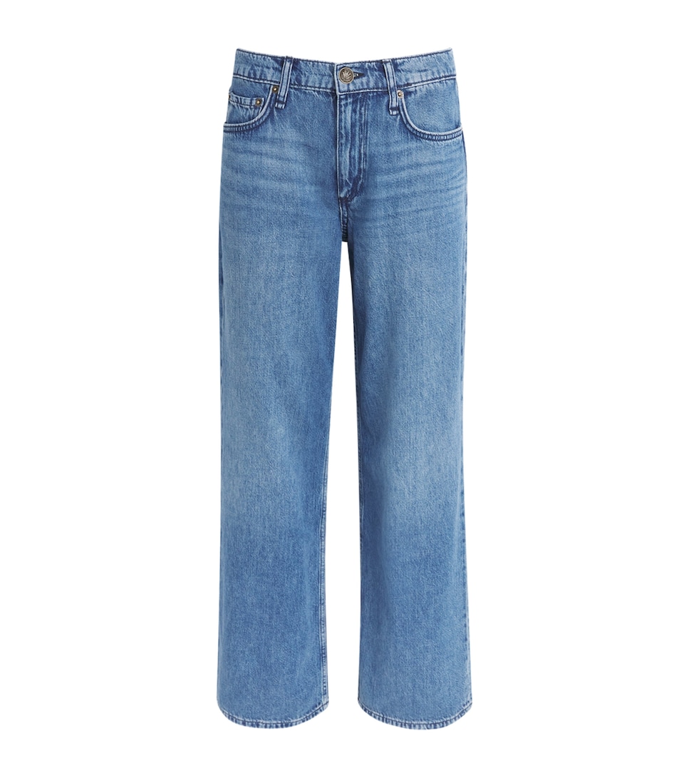 Rag & Bone Womens Saige Low-Rise Straight Jeans River