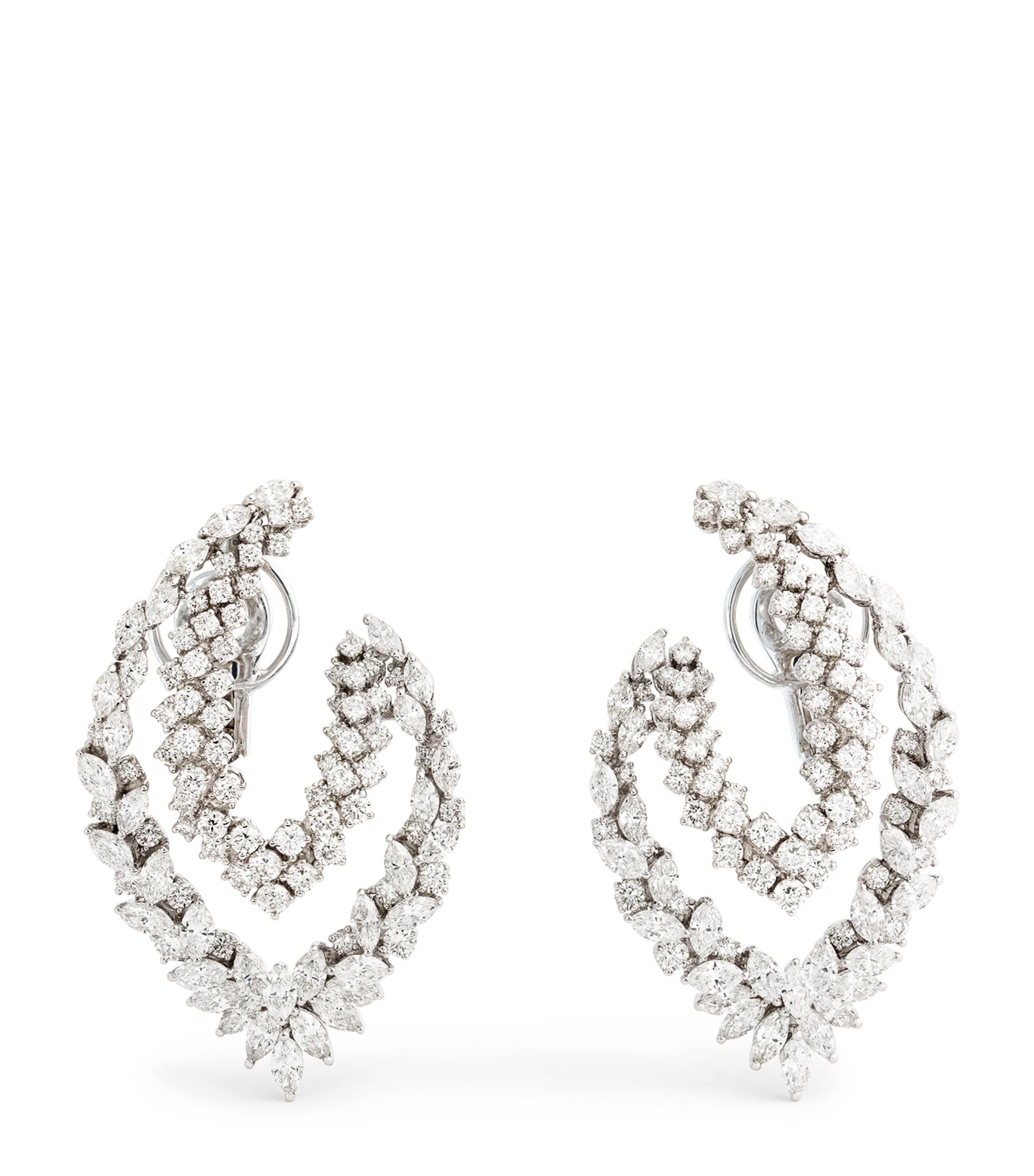 White Gold and Diamond Whisper Earrings