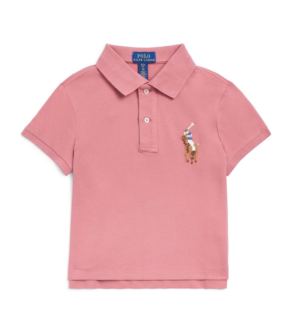 Ralph Lauren Kids Cotton Piqué Polo Pony Polo Shirt (7-14 Years) Canvas Pink