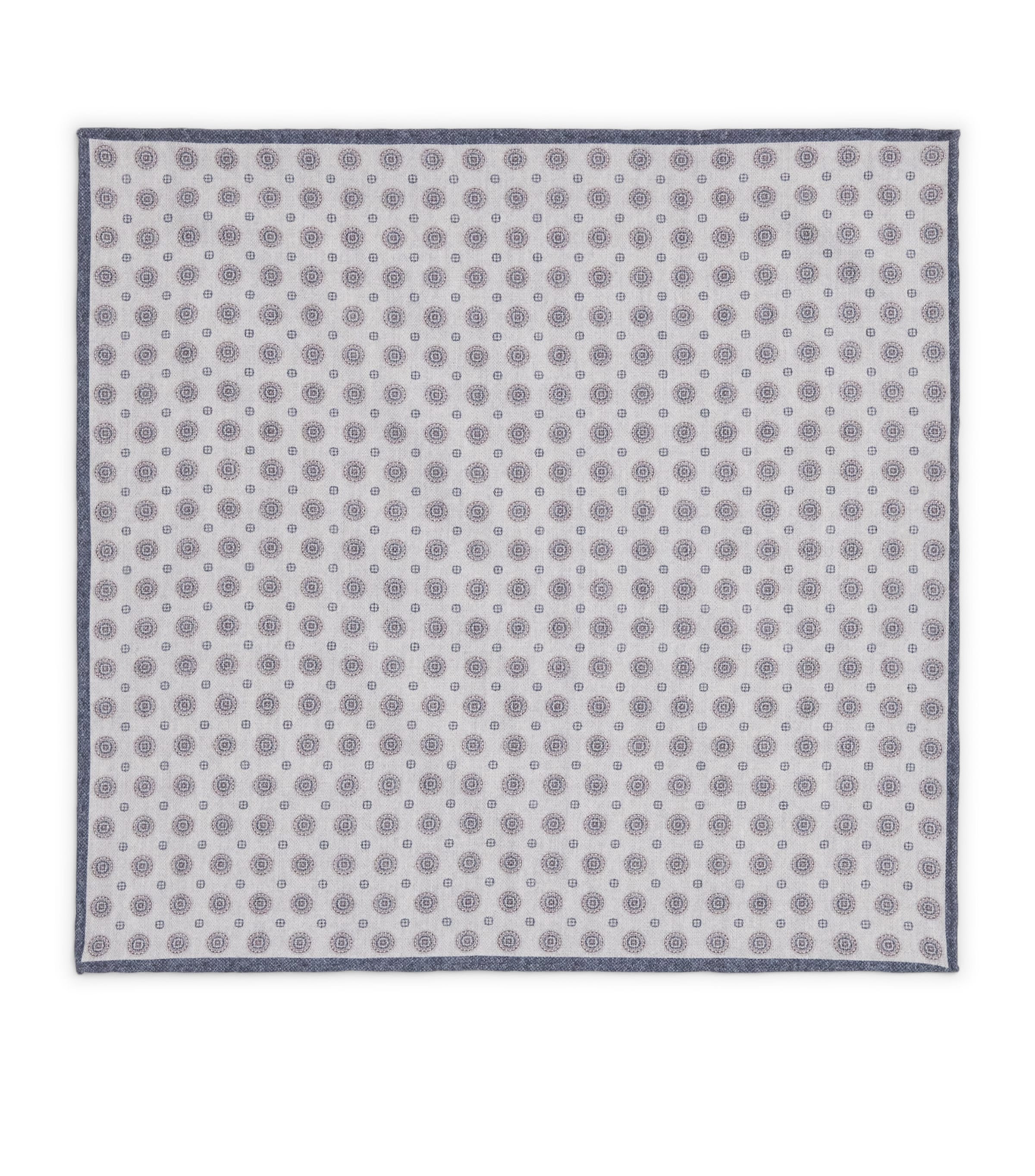 Eleventy Cotton-Wool Pocket Square Avorio, Azzurro, Mor