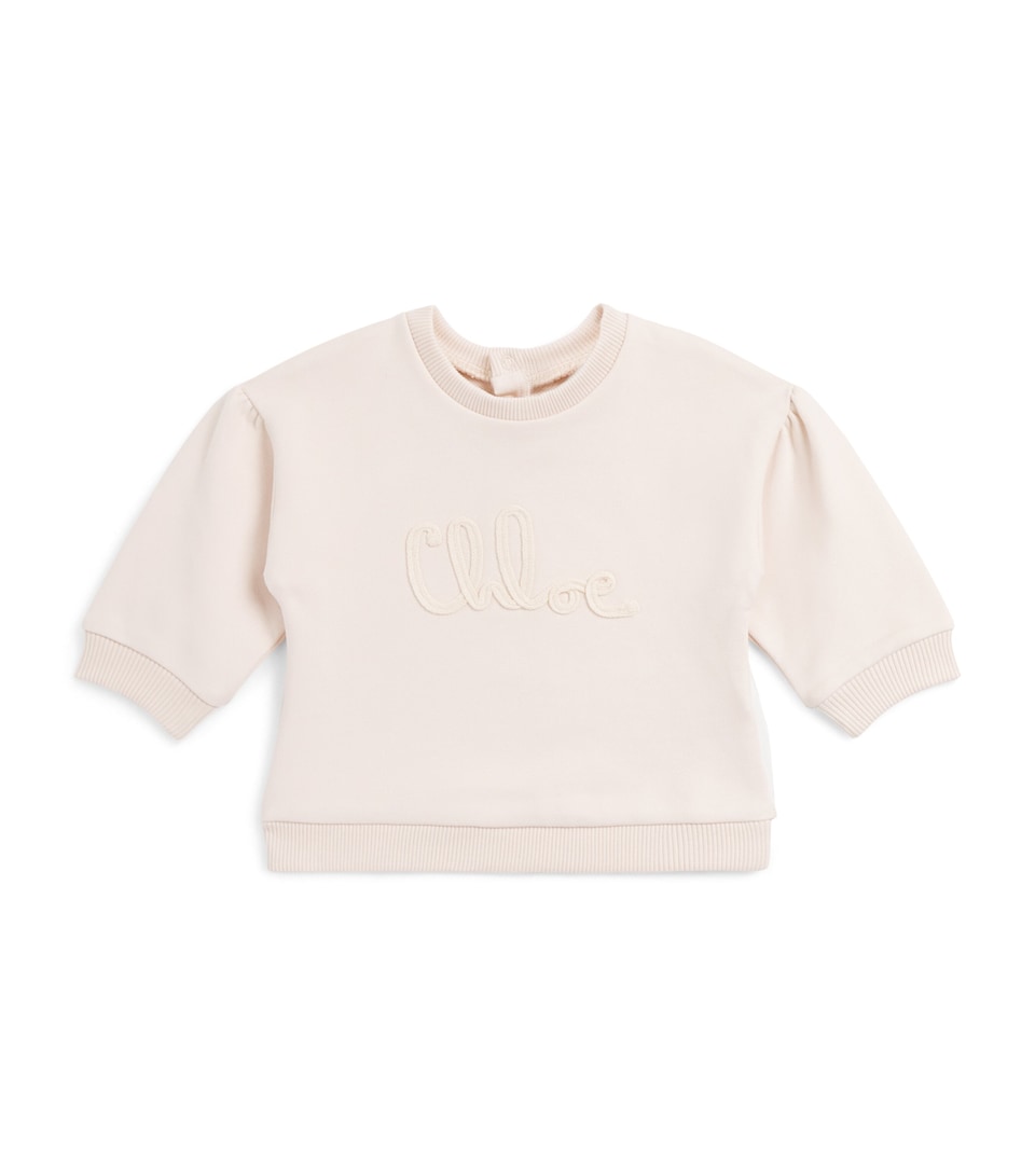 Chloé Kids Cotton Logo Sweatshirt (18 Months-3 Years) Pink