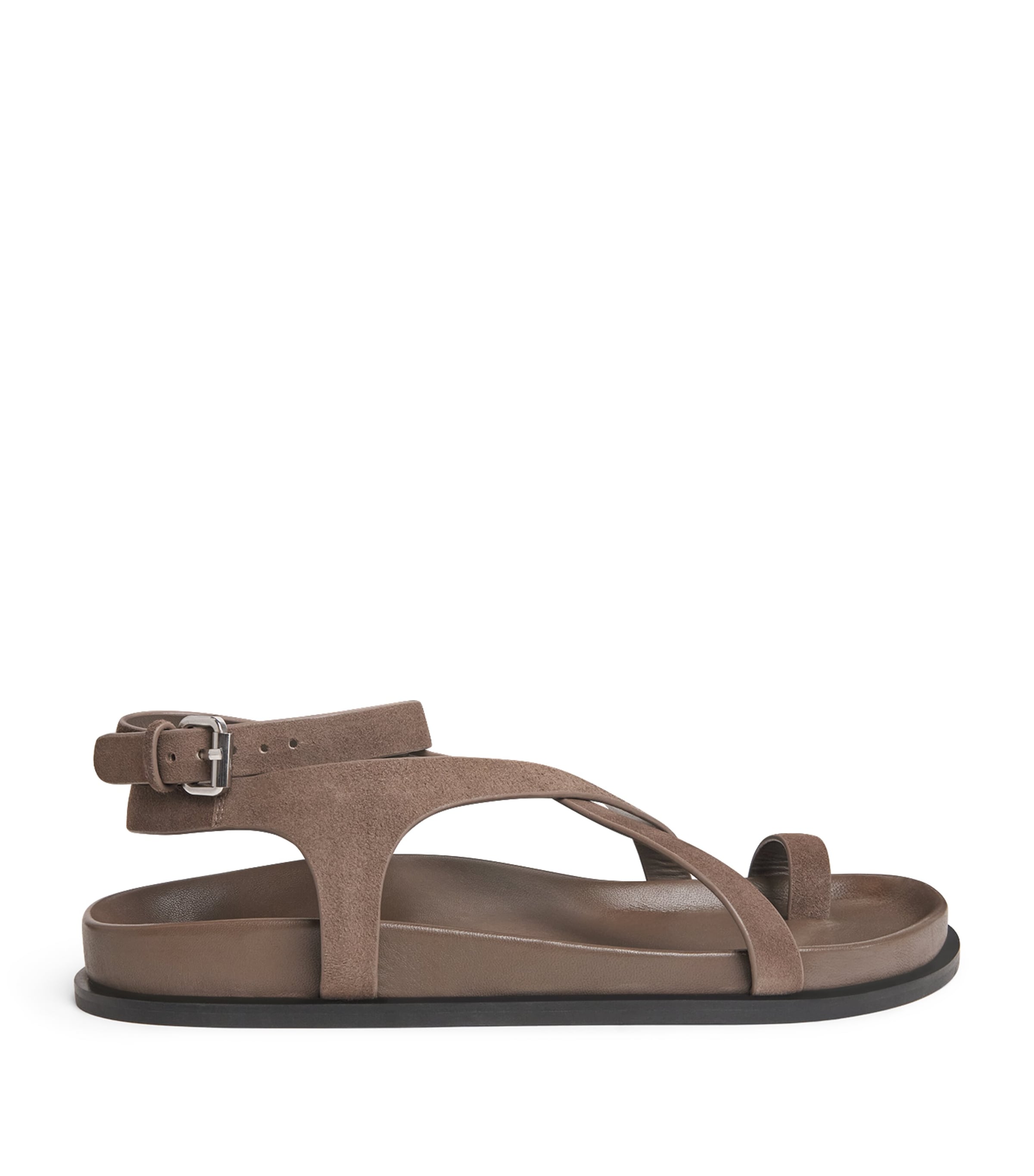 A.EMERY Leather Jalen Slim Sandals Tawny Suede