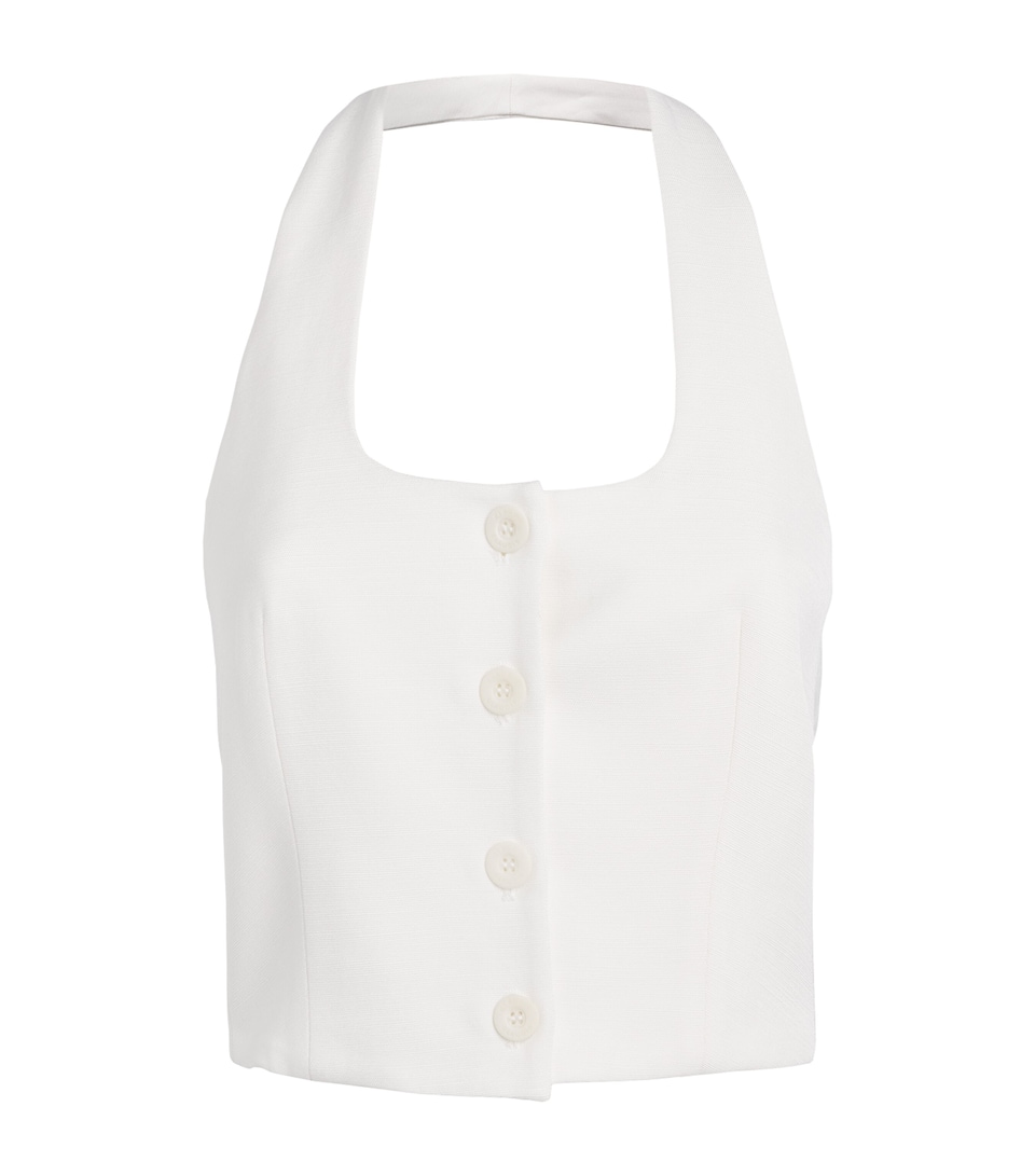 Claudie Pierlot Womens Backless Waistcoast Ecru