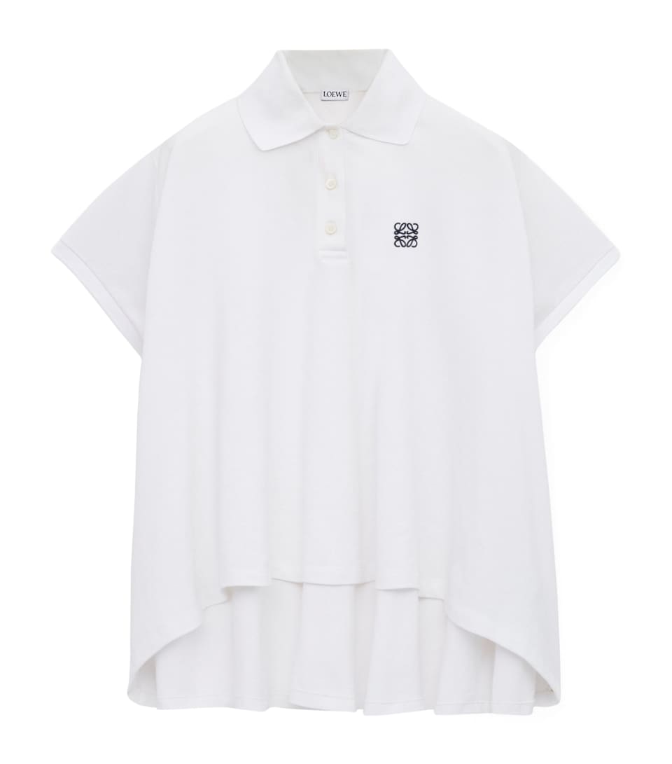 Asymmetric-Hem Polo Shirt