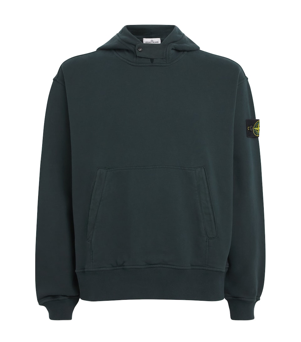 Stone Island Mens Organic Cotton Compass Hoodie