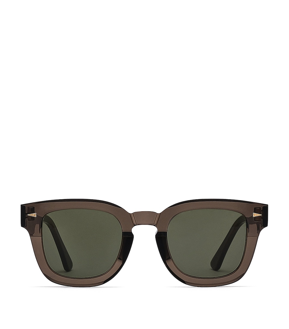 Ahlem Acetate Dragon D-Frame Sunglasses Forestlgt/