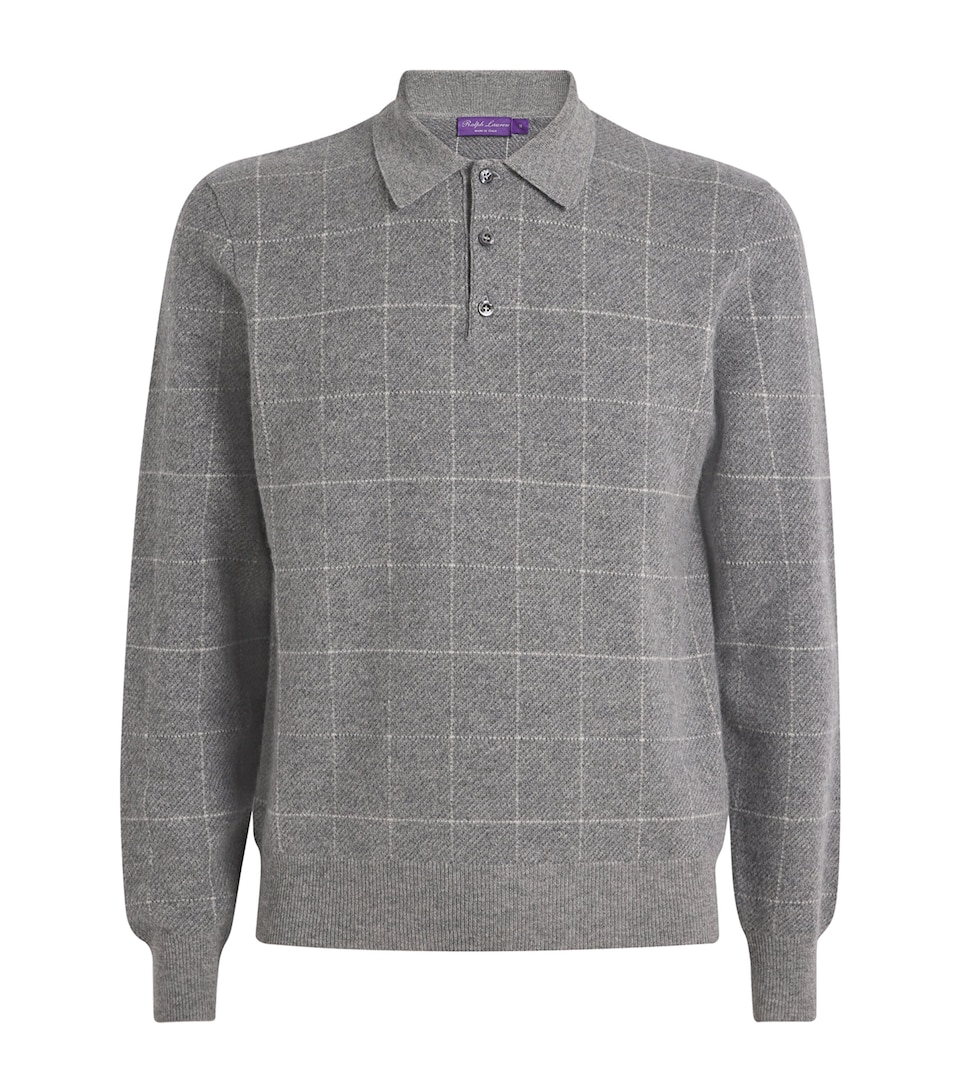 Cashmere Check Polo Shirt
