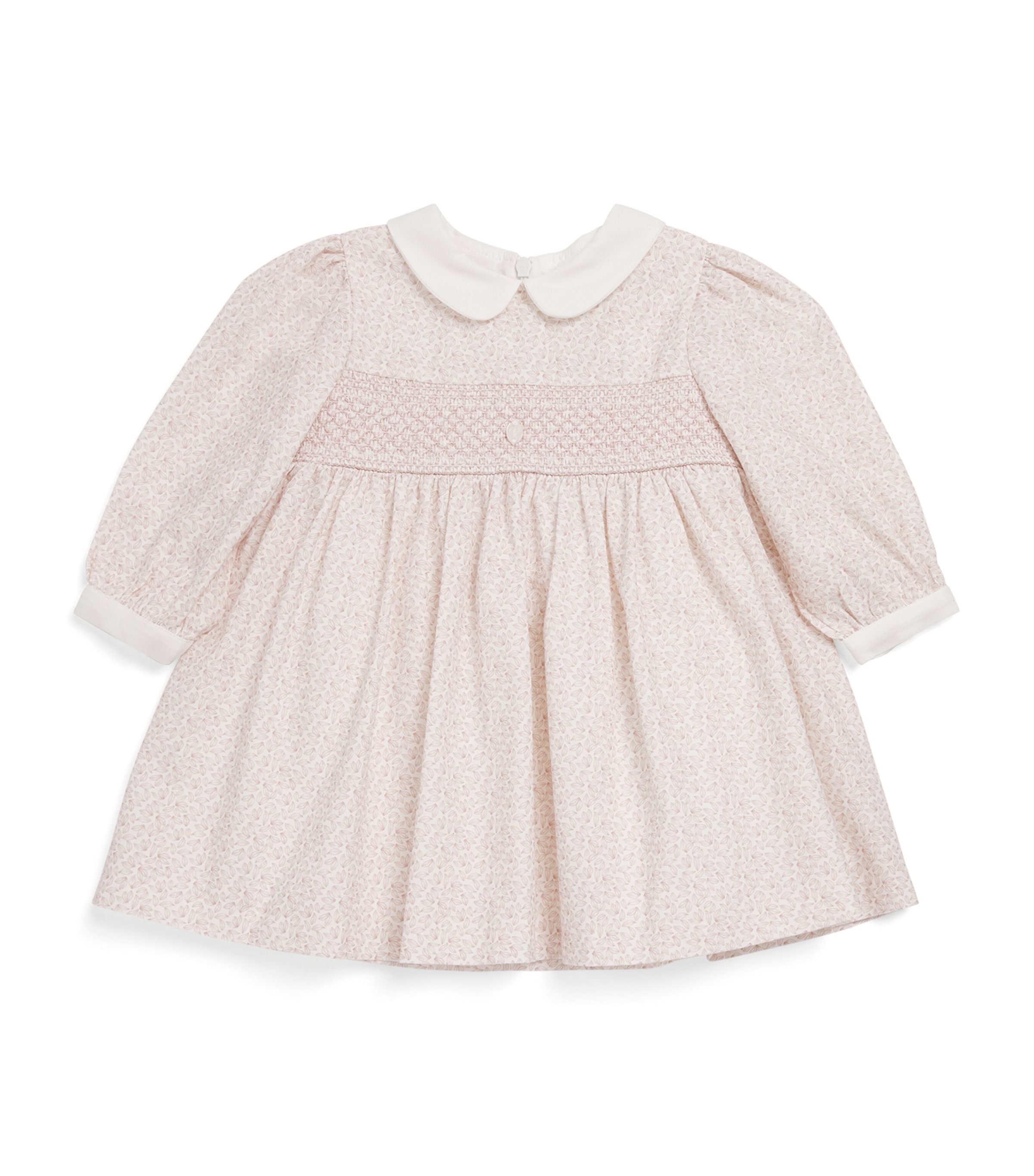 Leaf Print Shirred Dress (6 Months-4 Years)