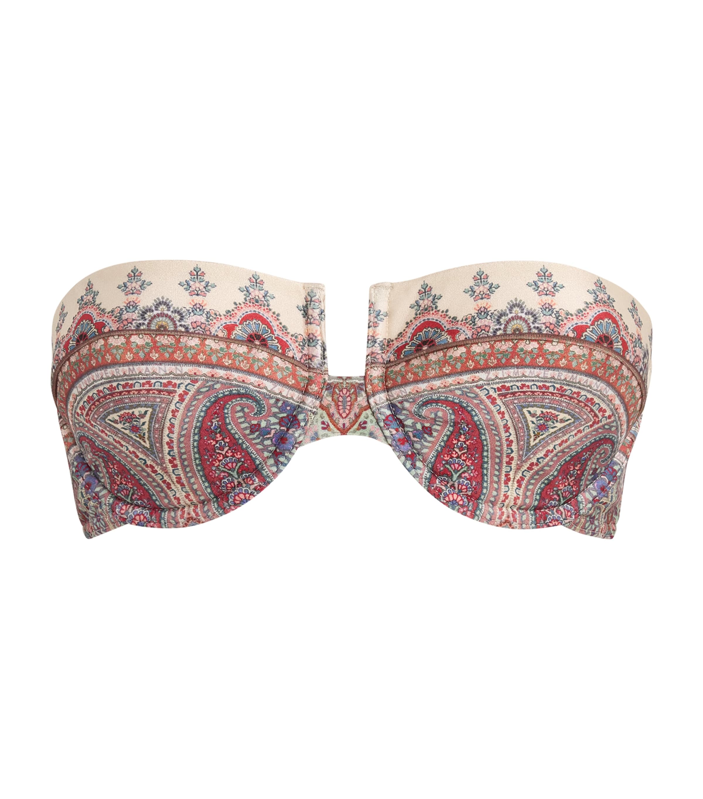Zimmermann Womens Paisley Fairlight Balconette Bikini Top Cream Paisleycmp