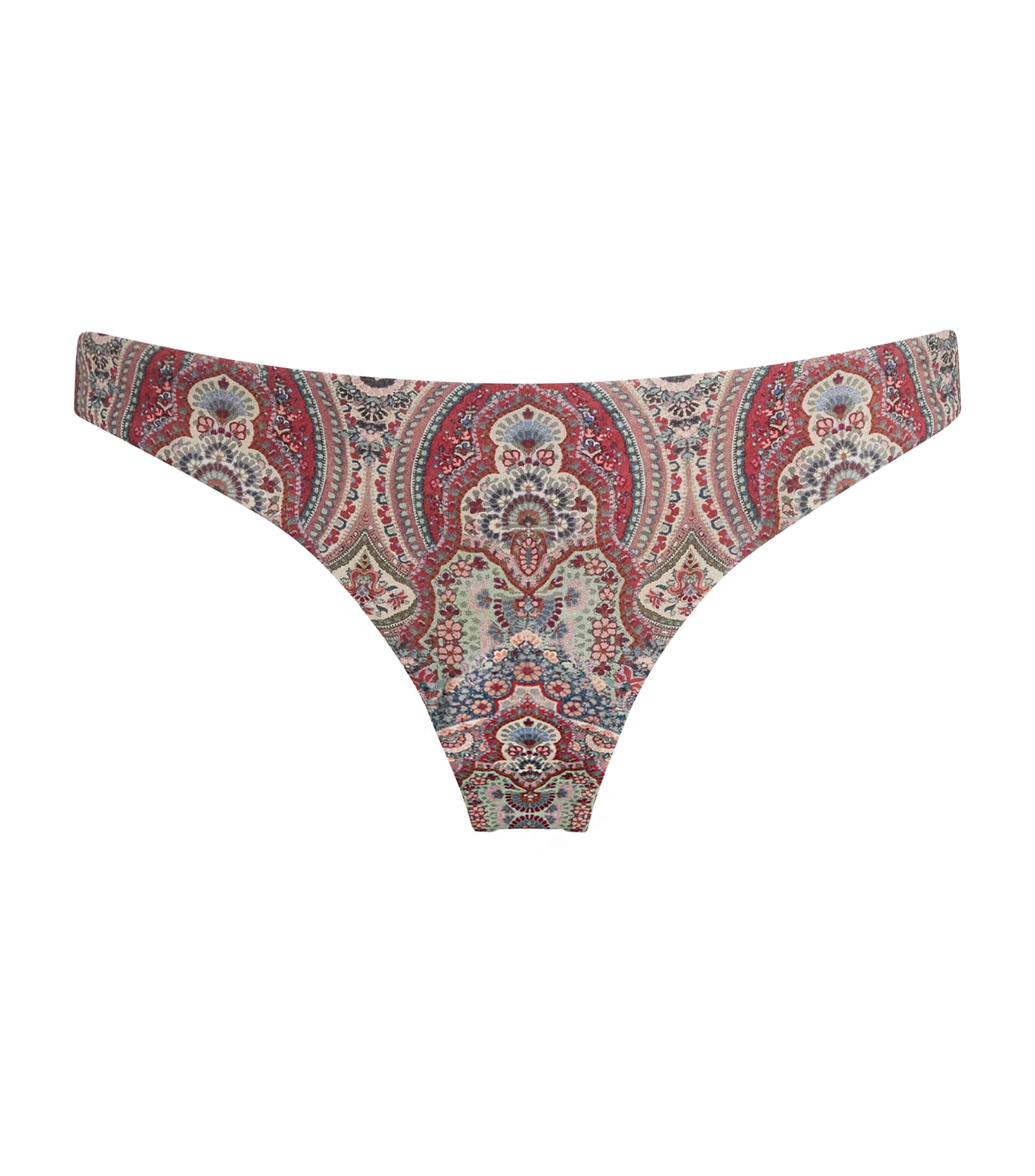 Zimmermann Womens Paisley Fairlight Bikini Bottoms Cream Paisleycmp