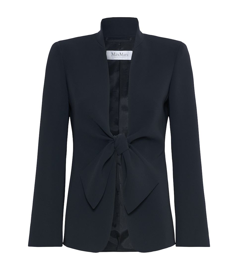 Max Mara Womens Sash-Tie Blazer Midnightblue