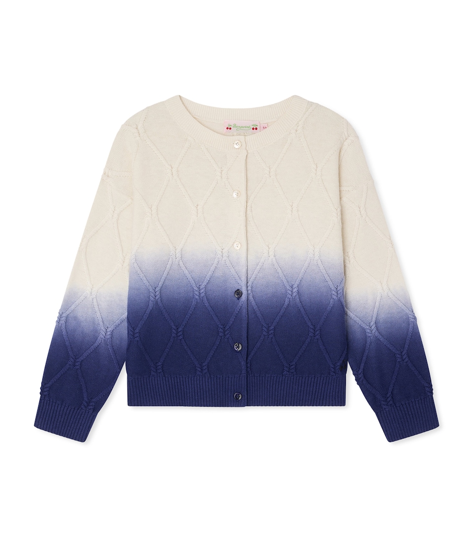 Bonpoint Cotton-Cashmere Larell Cardigan (10-14 Years) Bleu Intense