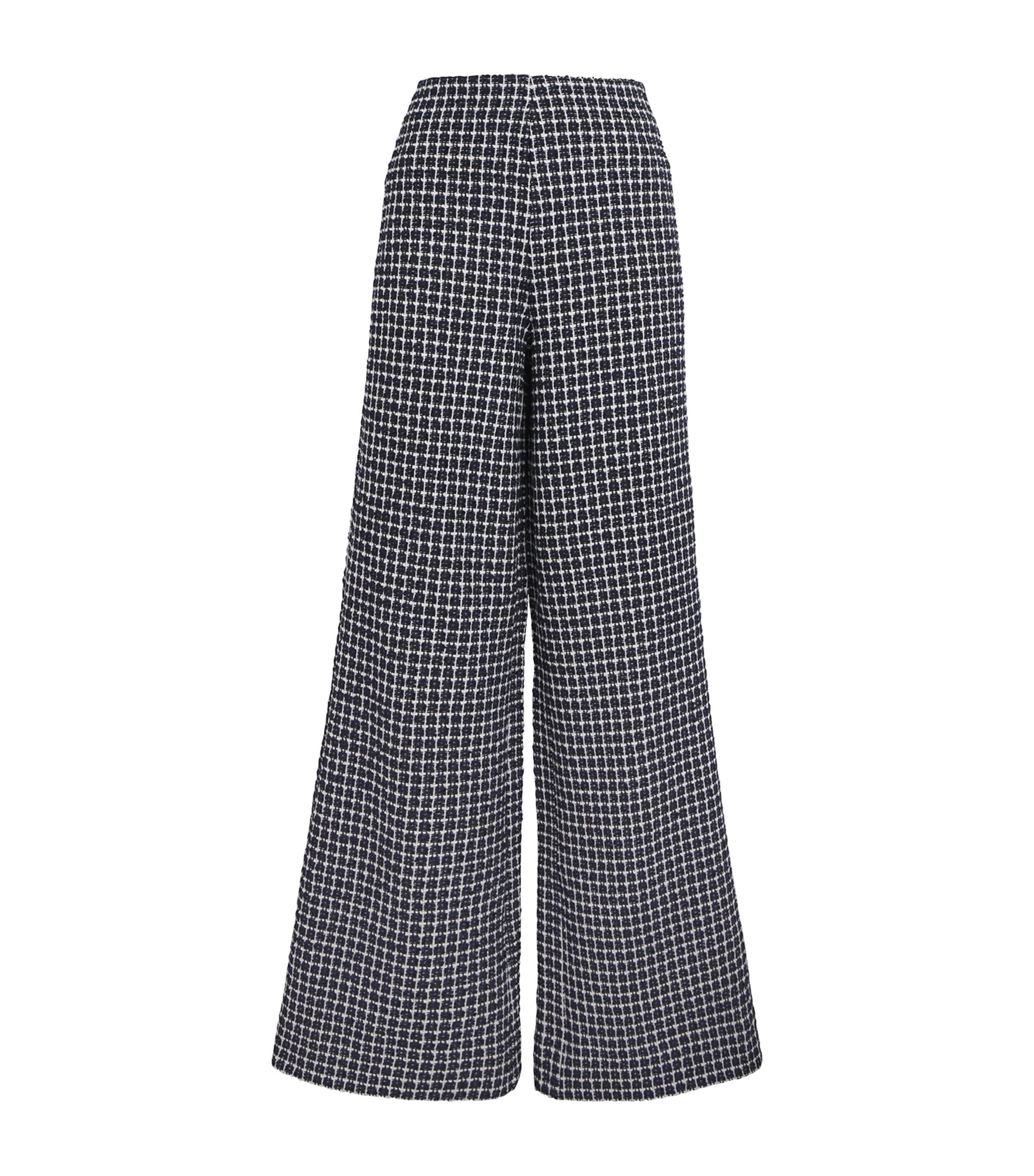 Tweed Wide-Leg Trousers