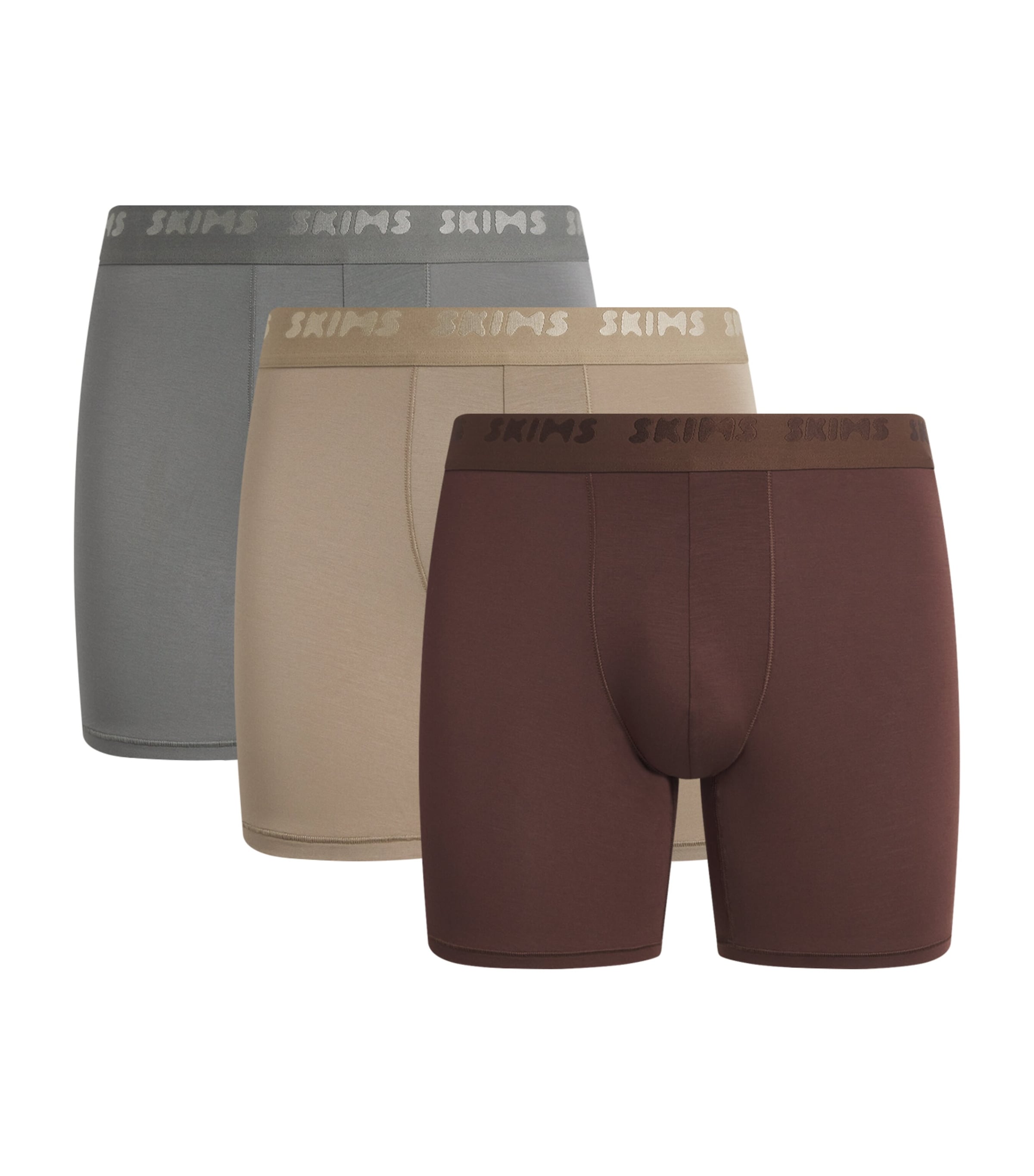 Skims Mens Stretch Boxer Briefs (Pack of 3) Desert Multi