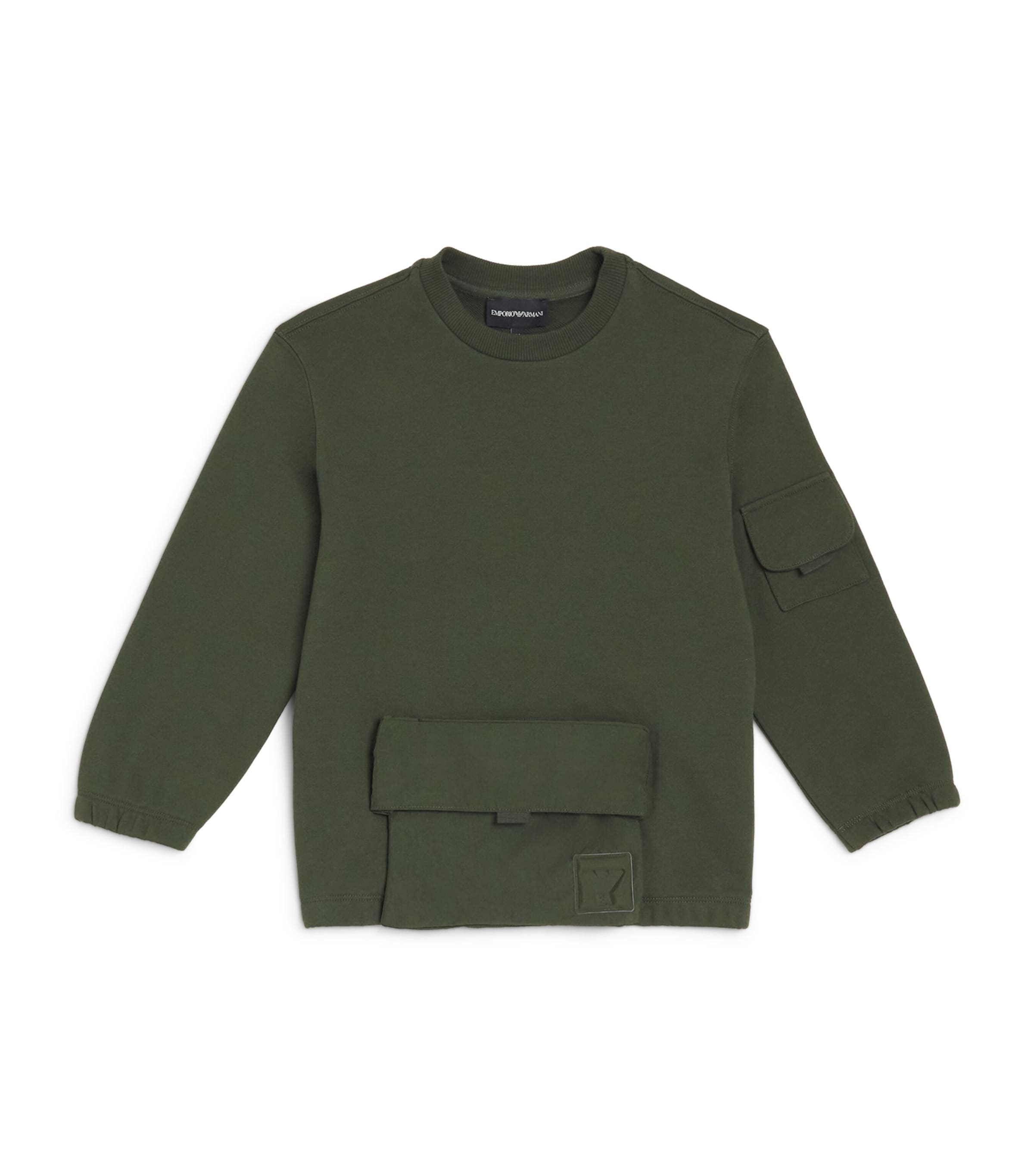 Emporio Armani Kids Pocket Sweatshirt (4-16 Years) Duffel Bag