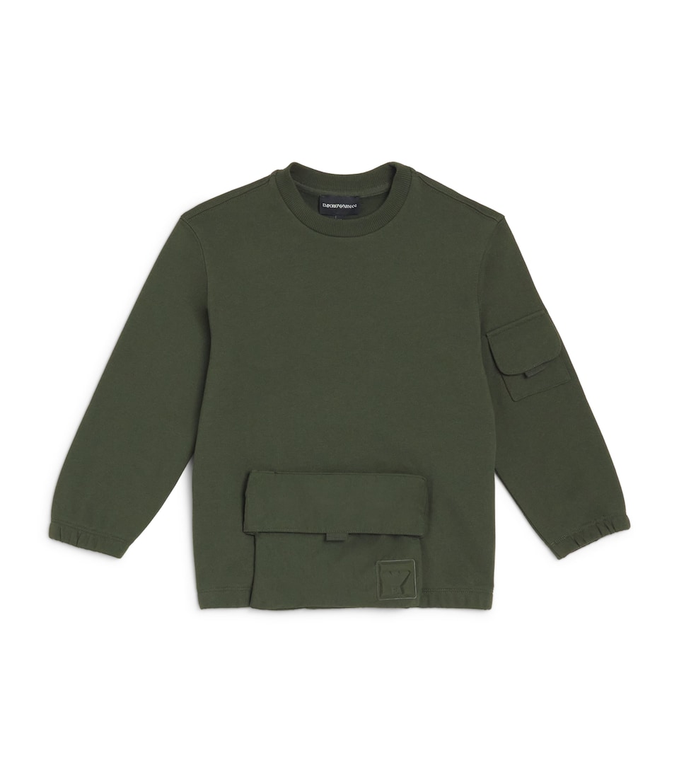 Emporio Armani Kids Pocket Sweatshirt (4-16 Years) Duffel Bag