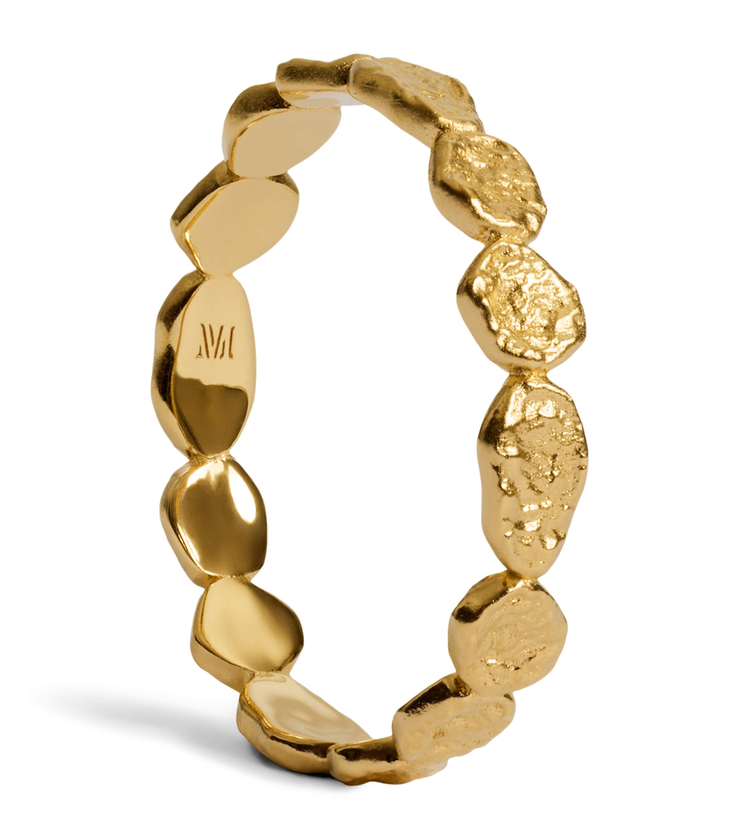 Monica Vinader Yellow Gold Capri Mini Stacking Ring Gold
