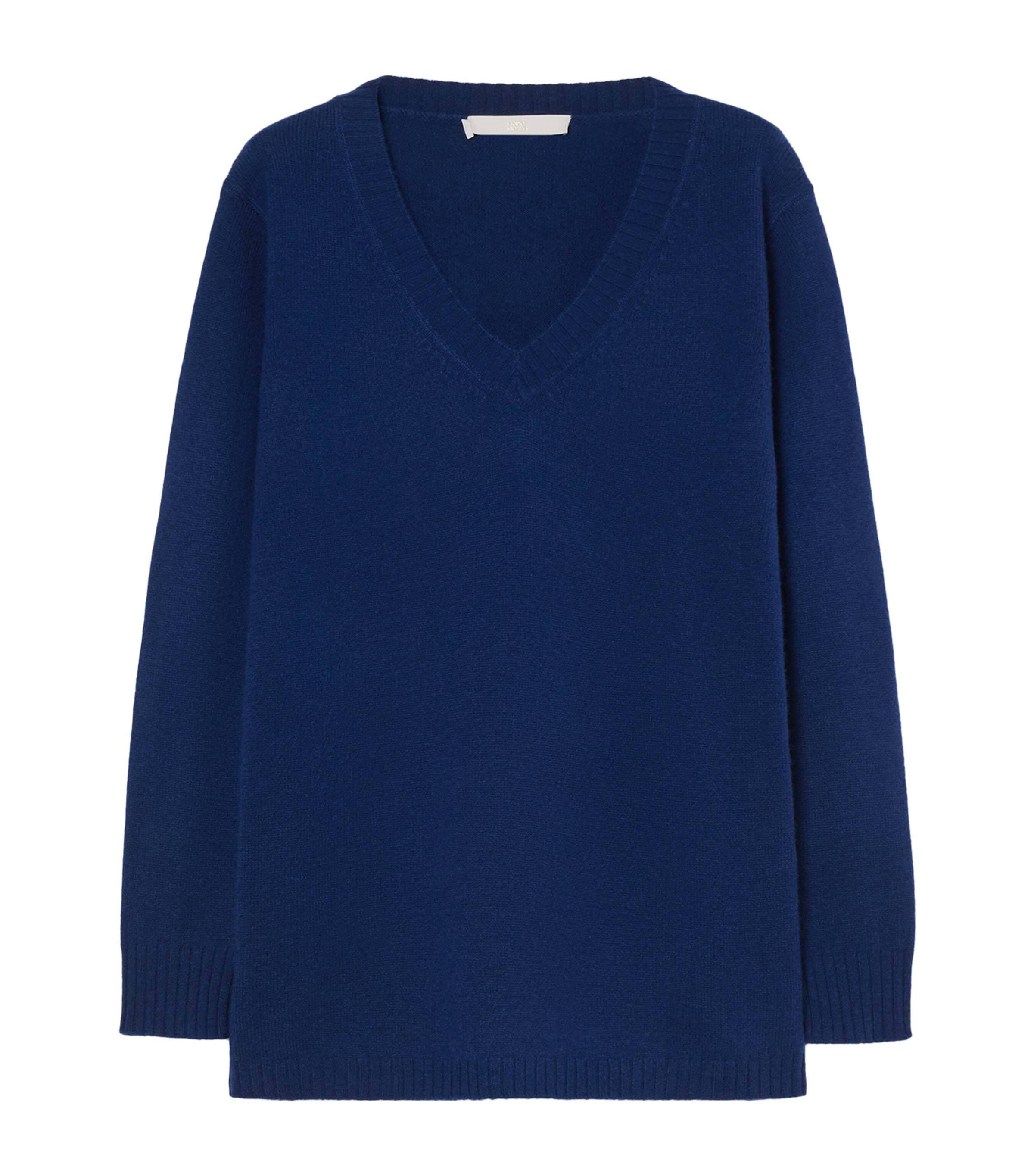 Marina Rinaldi Womens Cashmere V-Neck Sweater Midnightblue