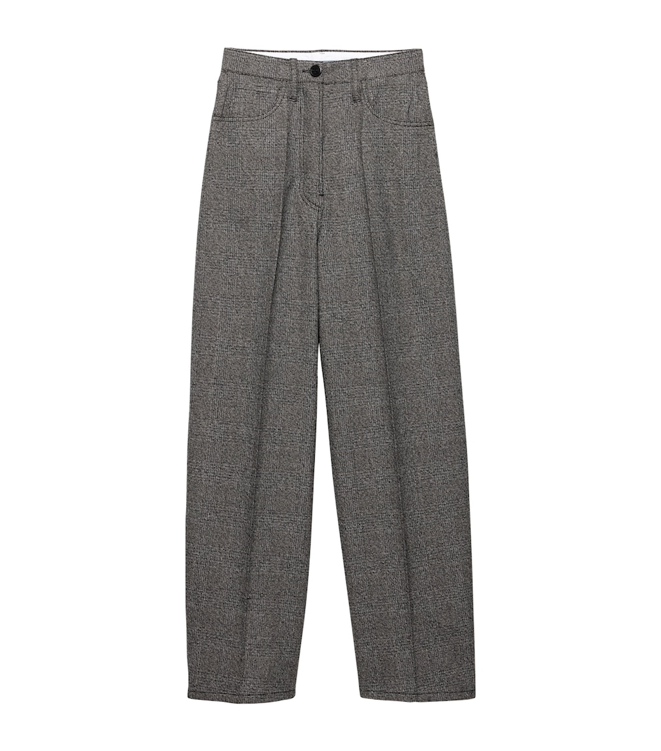 Cotton-Wool Prince of Wales Tailored Trousers