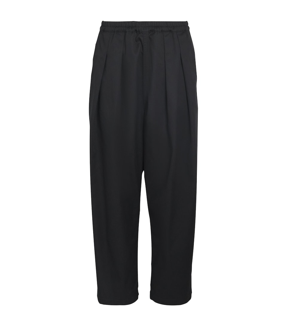 Maison Margiela Mens Drop-Rise Wide-Leg Trousers Black