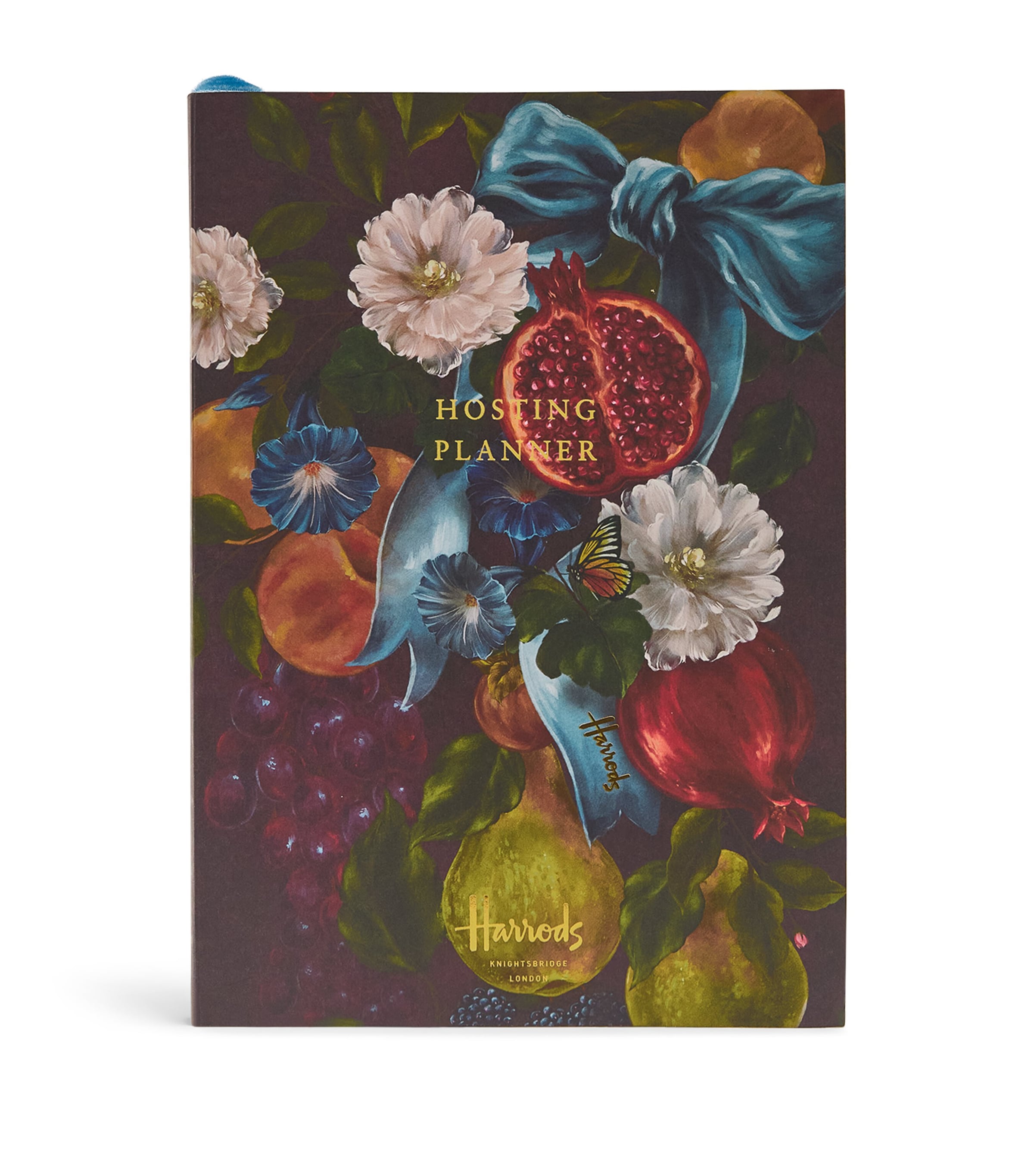 Harrods A5 Festive Hosting Planner Blue