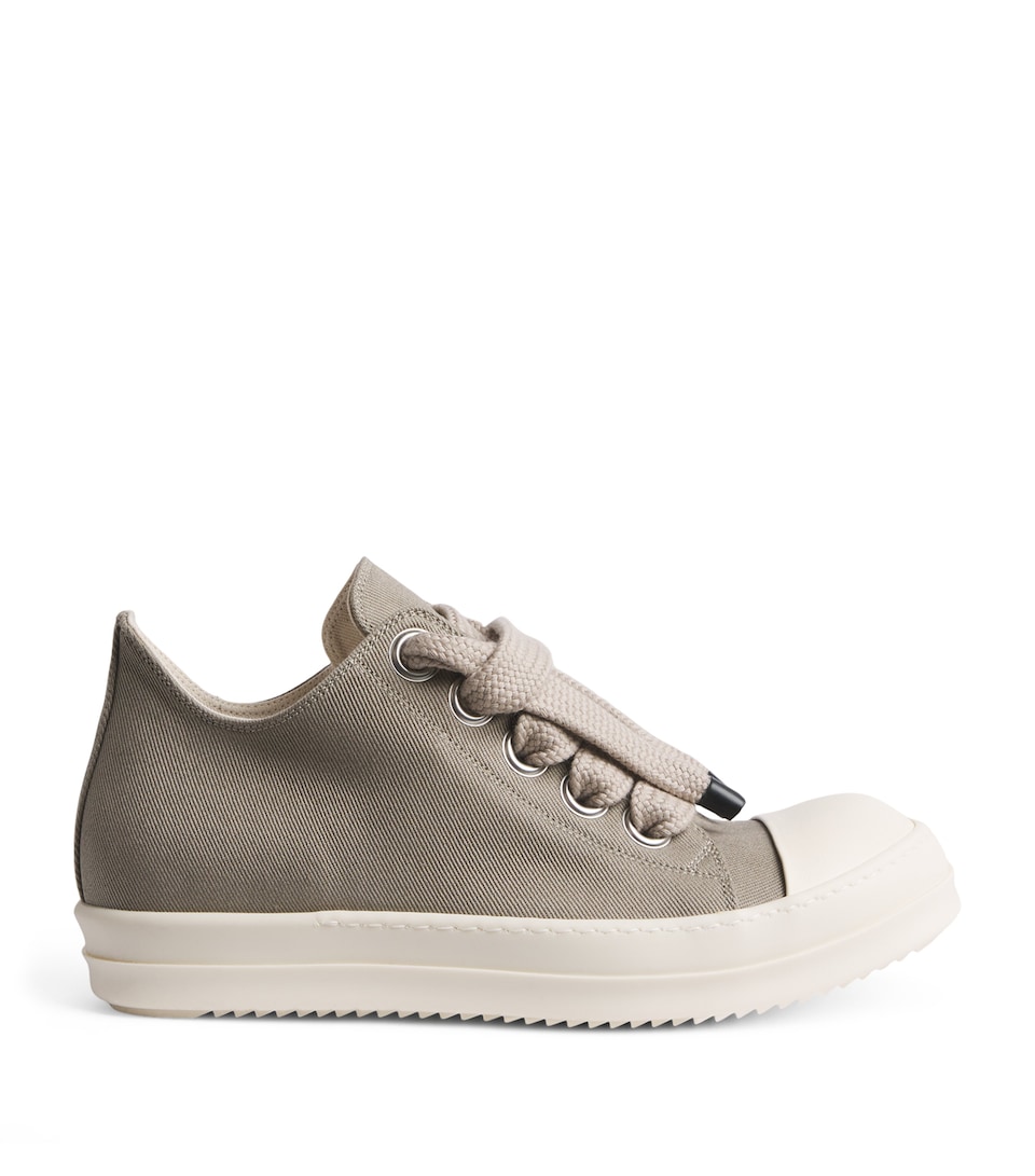 Rick Owens Canvas Jumbolace Sneakers Mnrl/mlk/mlk