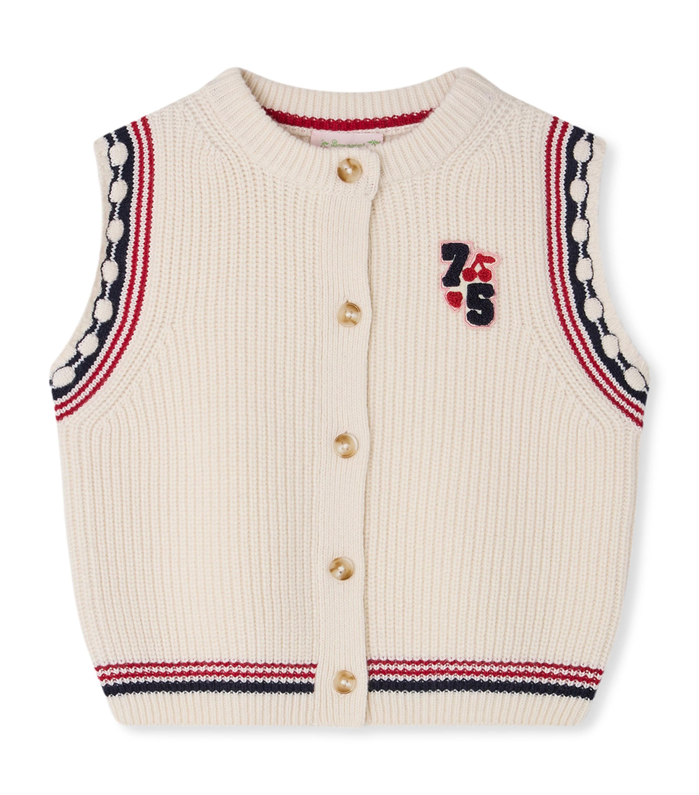 Bonpoint Wool-Blend Cardigan (4-8 Years) Ecru