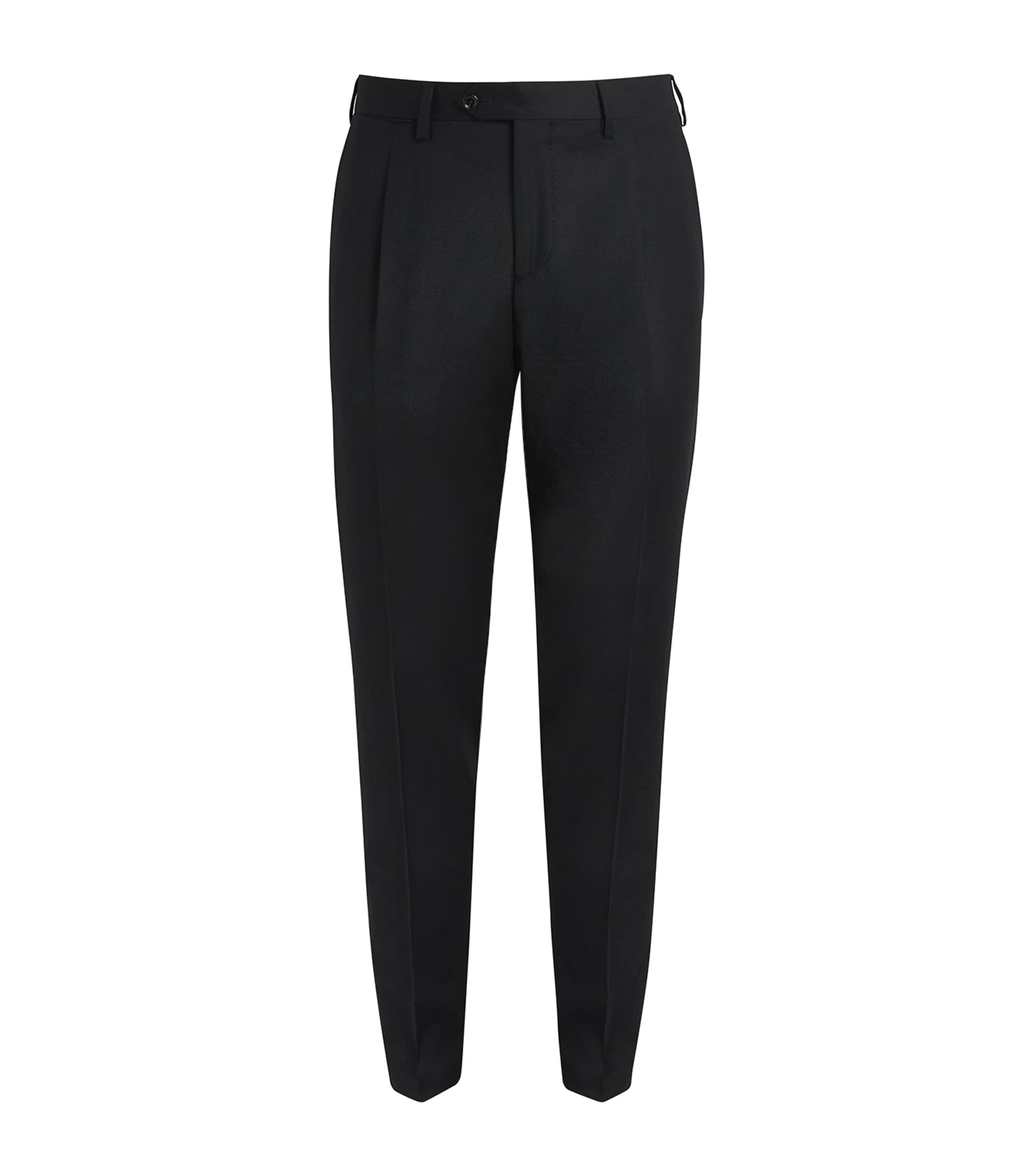 Wool-Cashmere Pleated Trousers