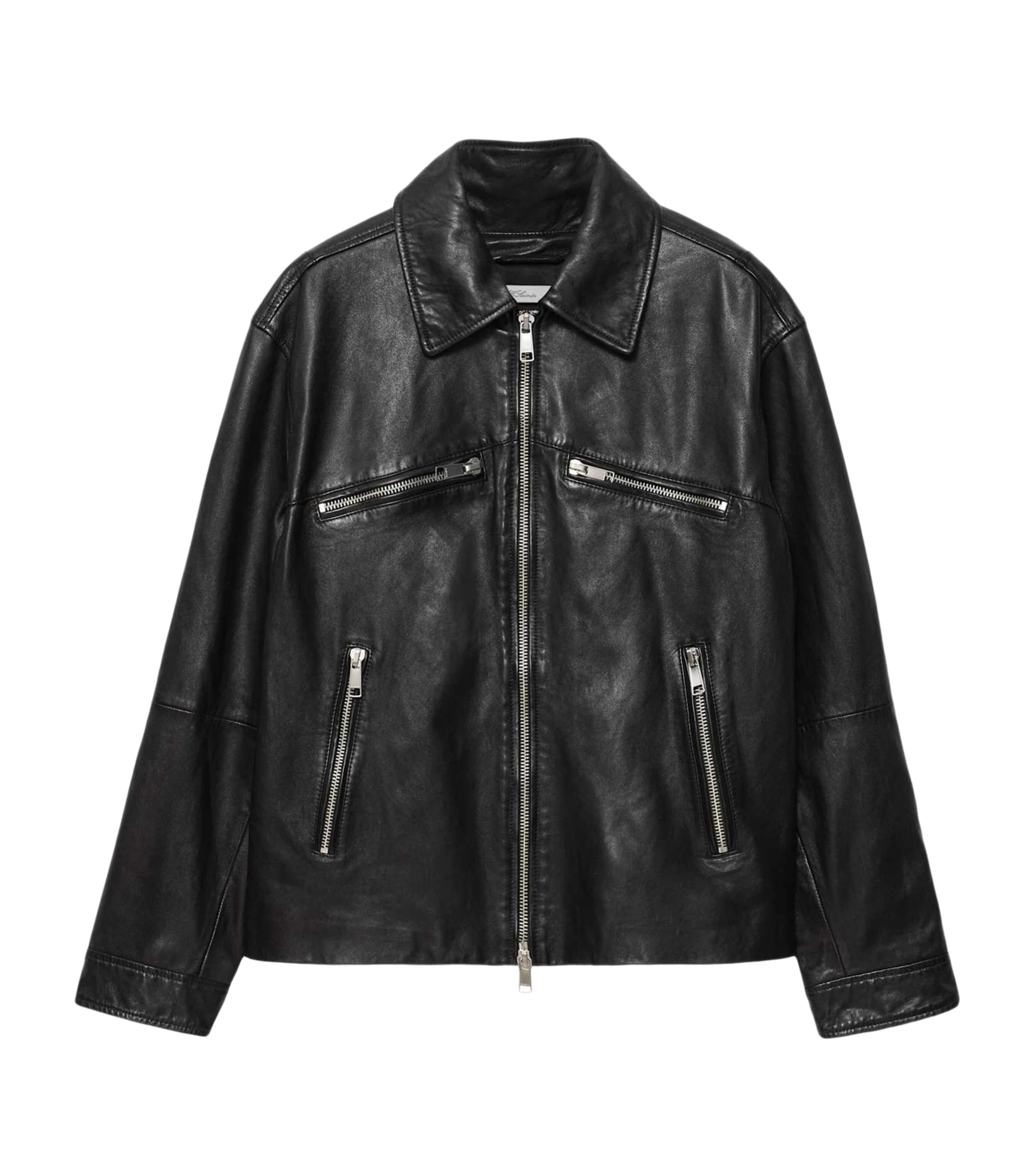 AllSaints Mens Lambskin Vegason Jacket Black