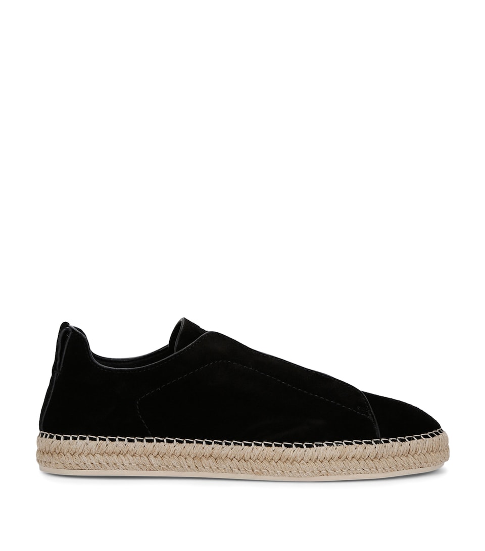 Suede Triple Stitch Espadrilles