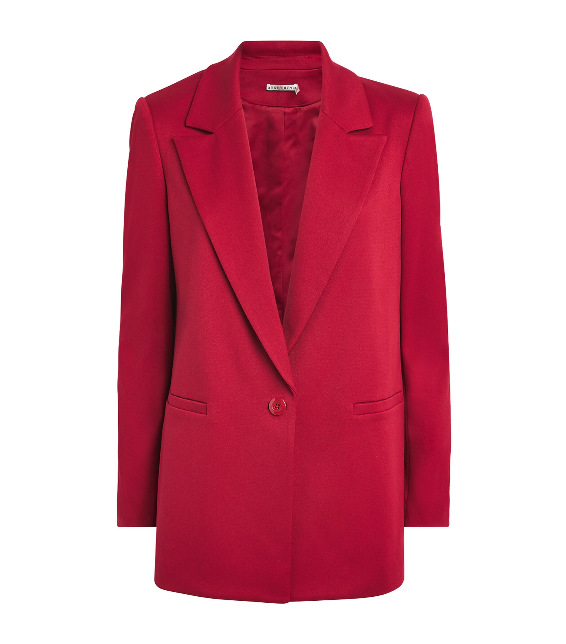Alice+Olivia Womens Denny Boyfriend Blazer Garnet