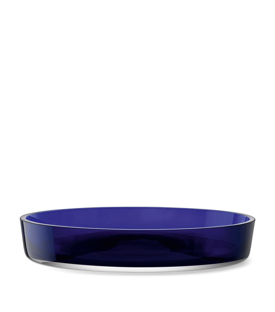 LSA International Glass Collective Low Bowl (35cm) Cobalt