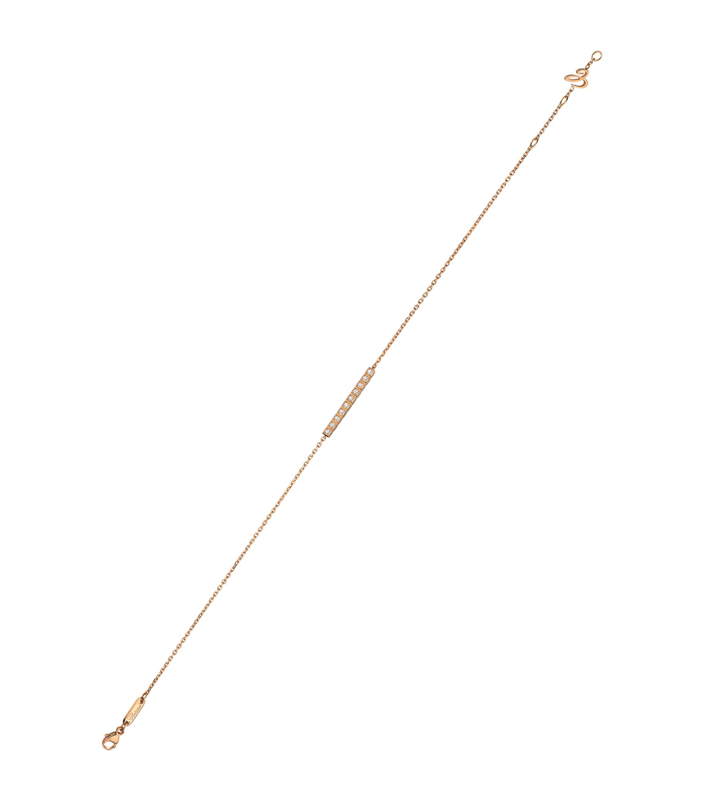 Rose Gold and Diamond Ice Cube Bracelet