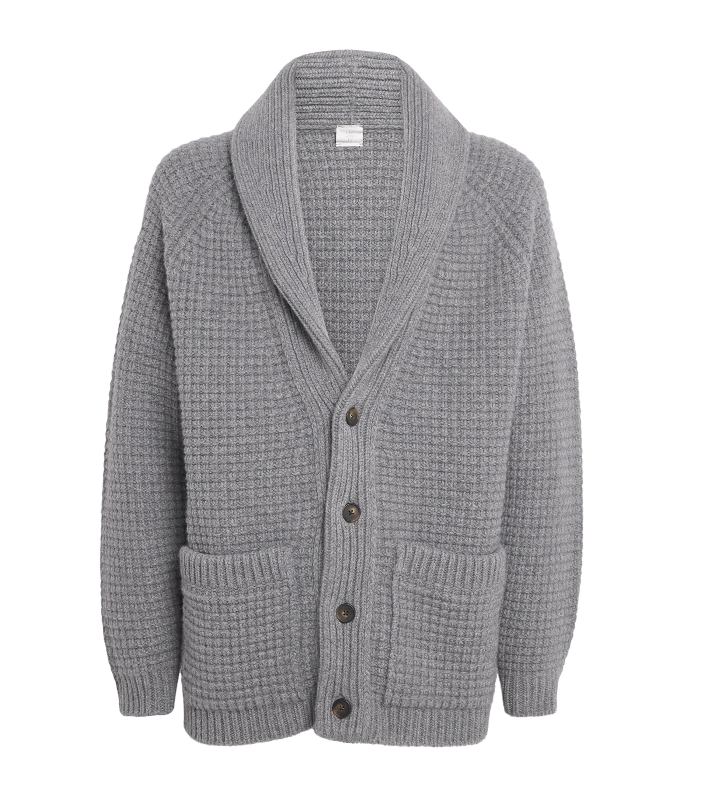 Wool-Cashmere Shawl Cardigan