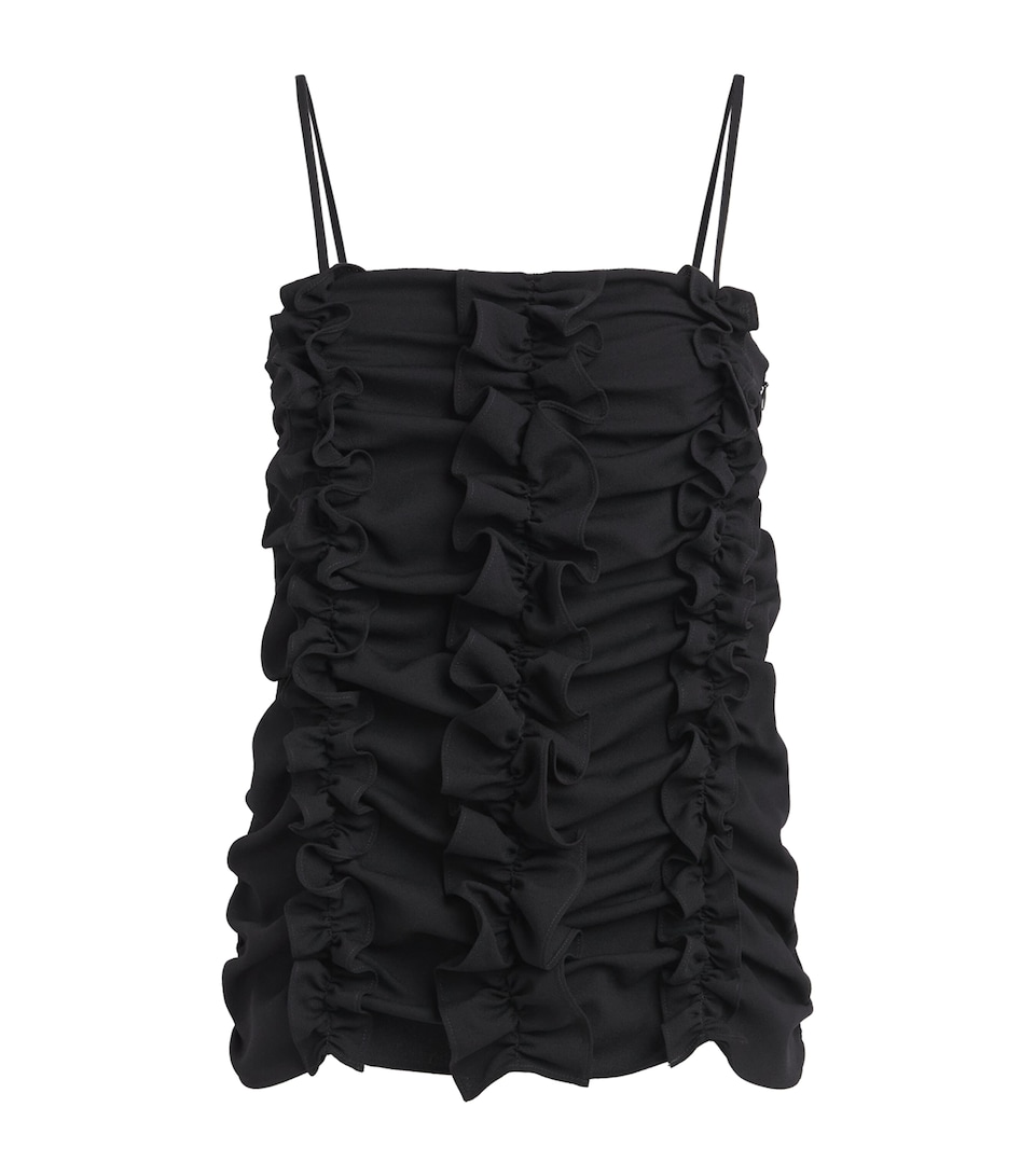 BITE Studios Womens Organic Wool Ruched Top Black