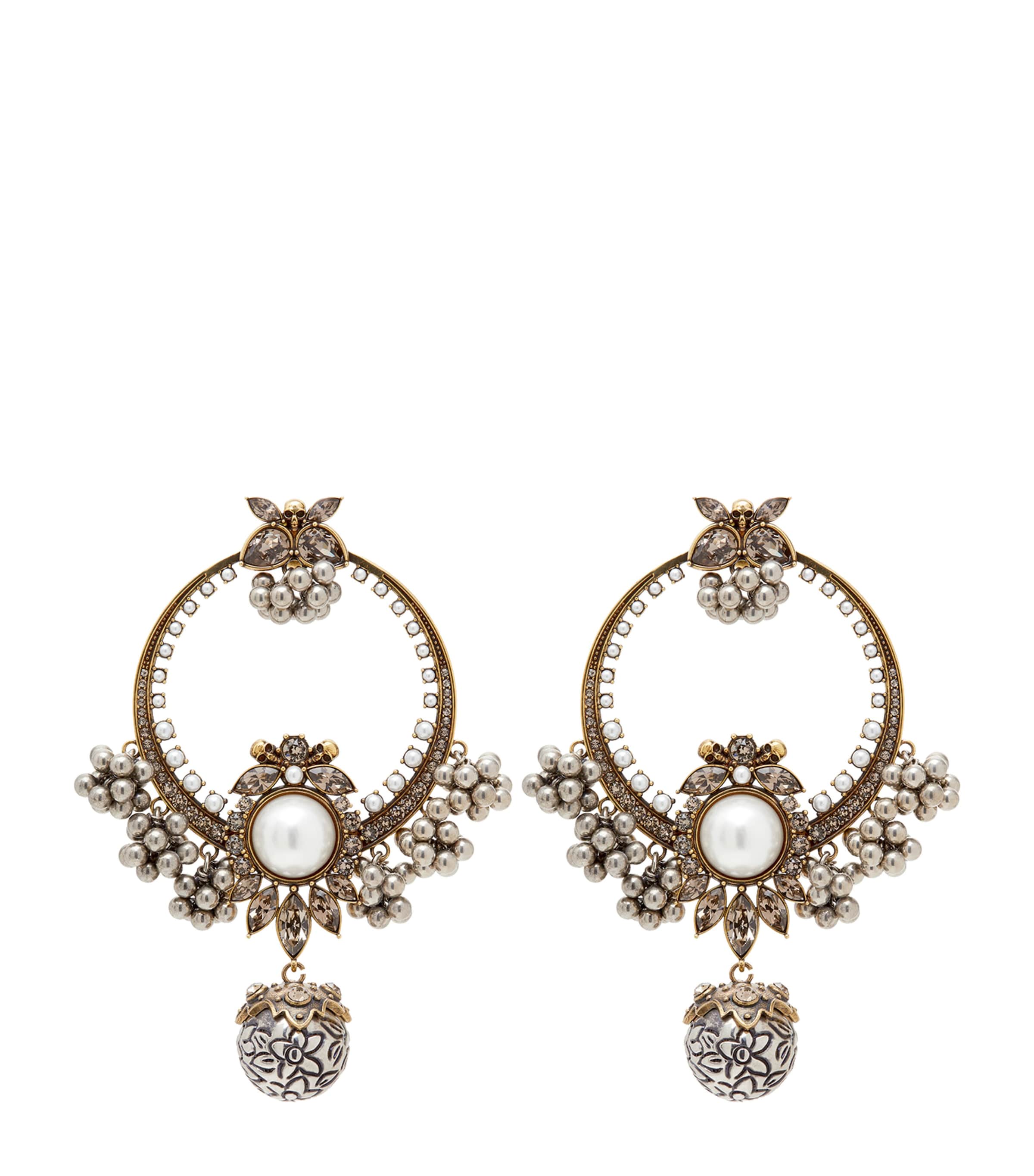 McQueen Faux Pearl Heirloom Drop Earrings