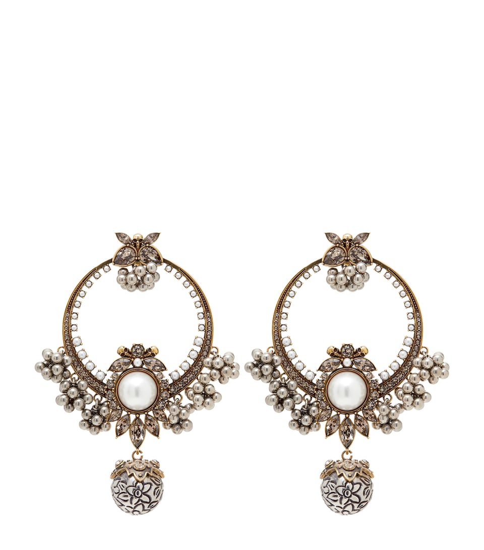 McQueen Faux Pearl Heirloom Drop Earrings