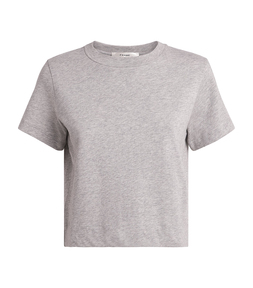 FRAME Womens The Heather Boxy T-Shirt Hgry Heather Gr