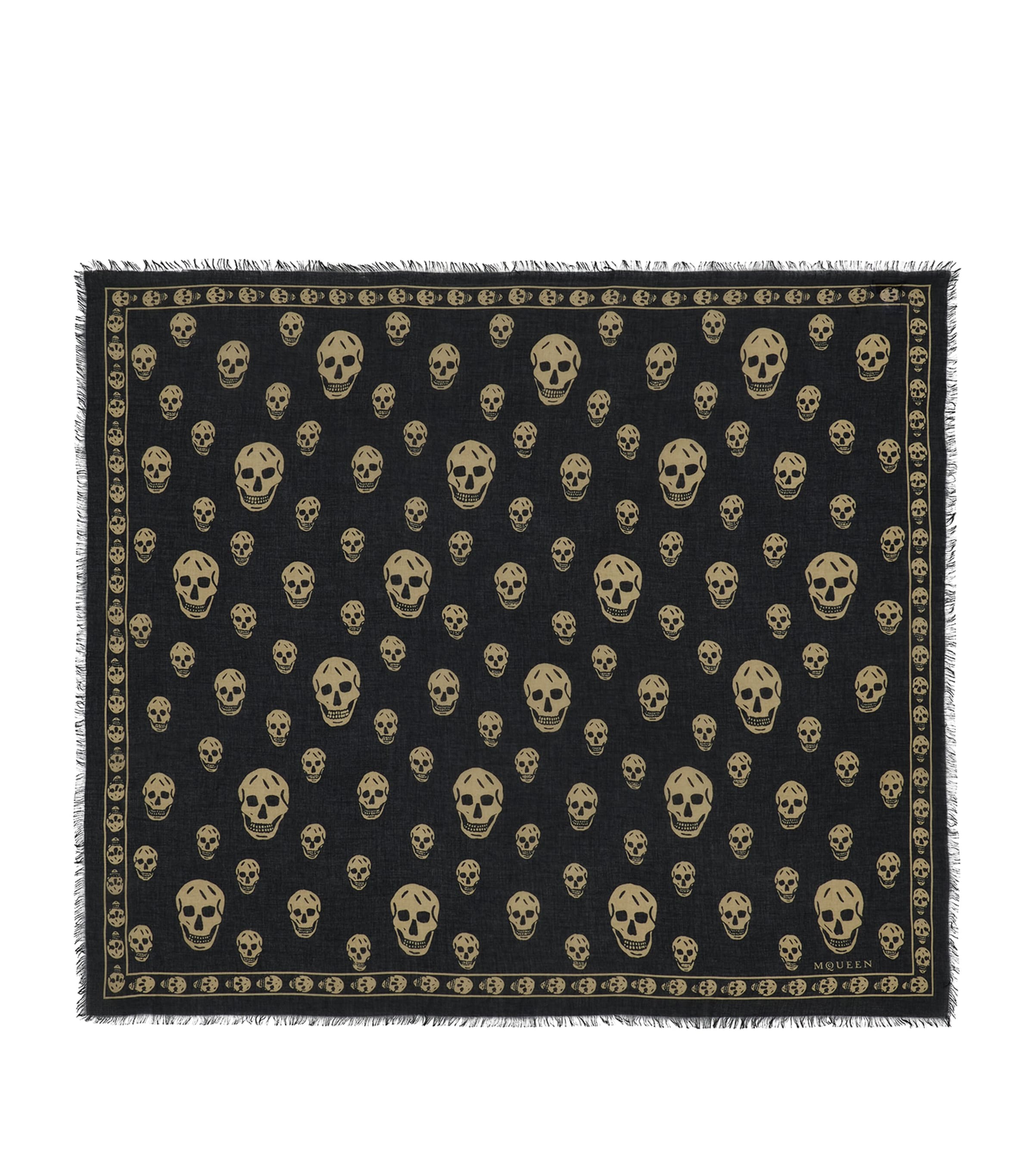 McQueen Modal-Silk Skull Scarf