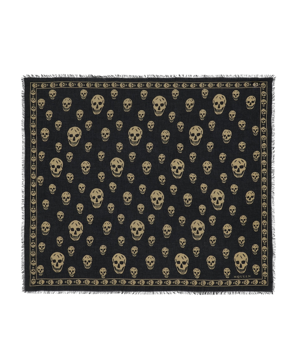 McQueen Modal-Silk Skull Scarf