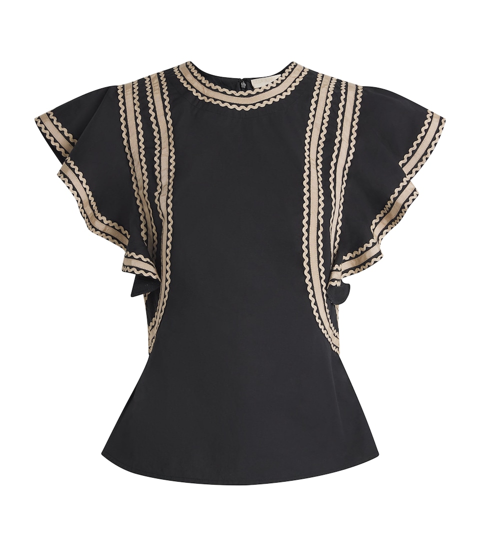 Flutter-Sleeve Anora Blouse