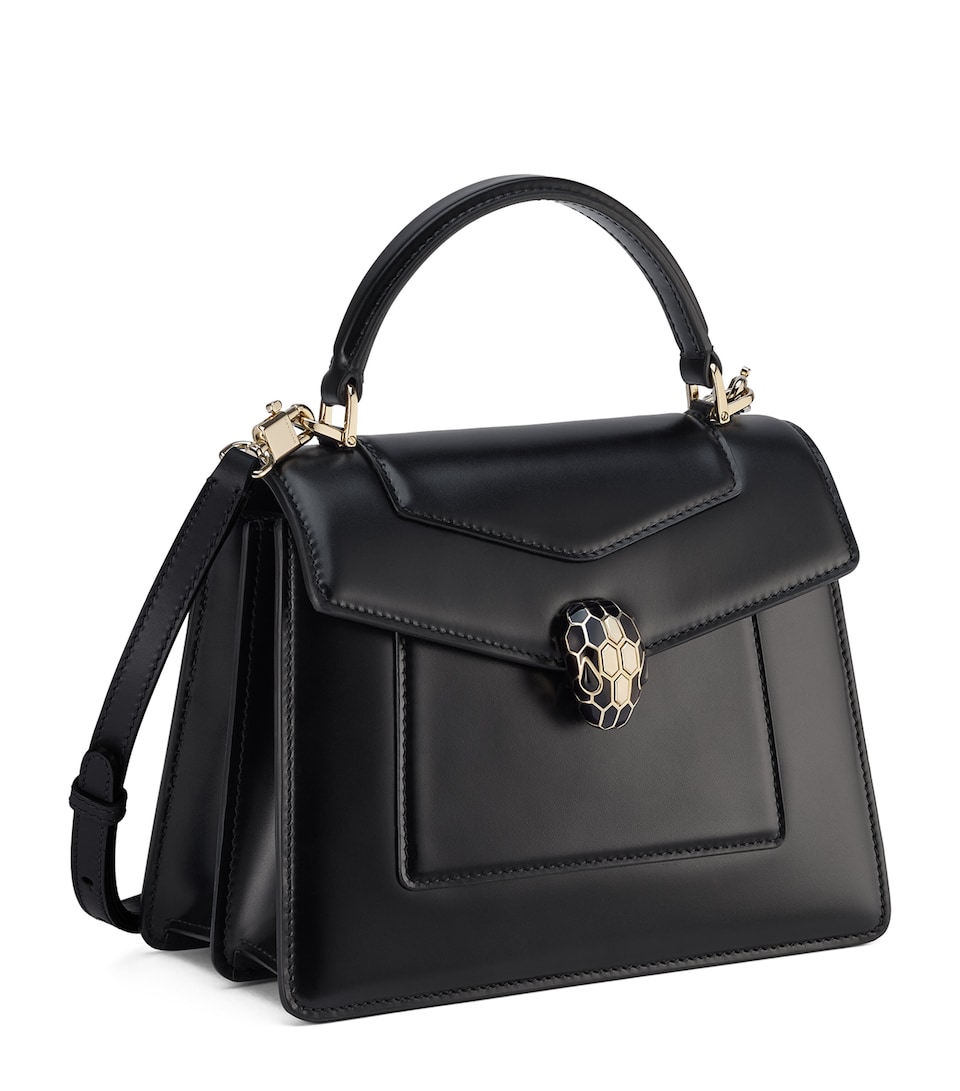 Leather Serpenti Forever Top-Handle Bag