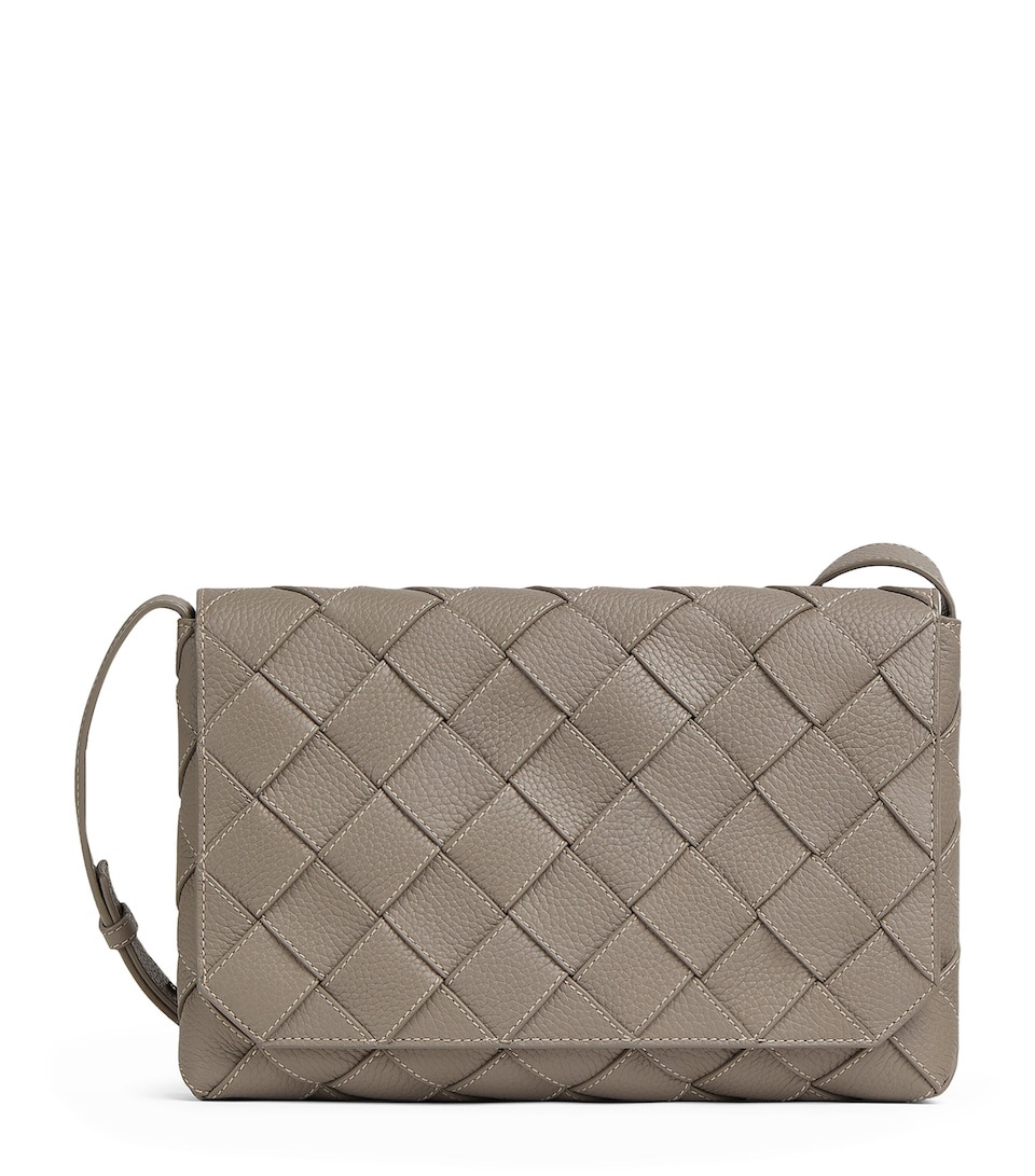 Large Leather Diago Cross-Body Bag