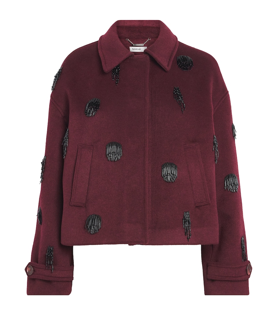 Wool-Blend Embellished Katya Jacket