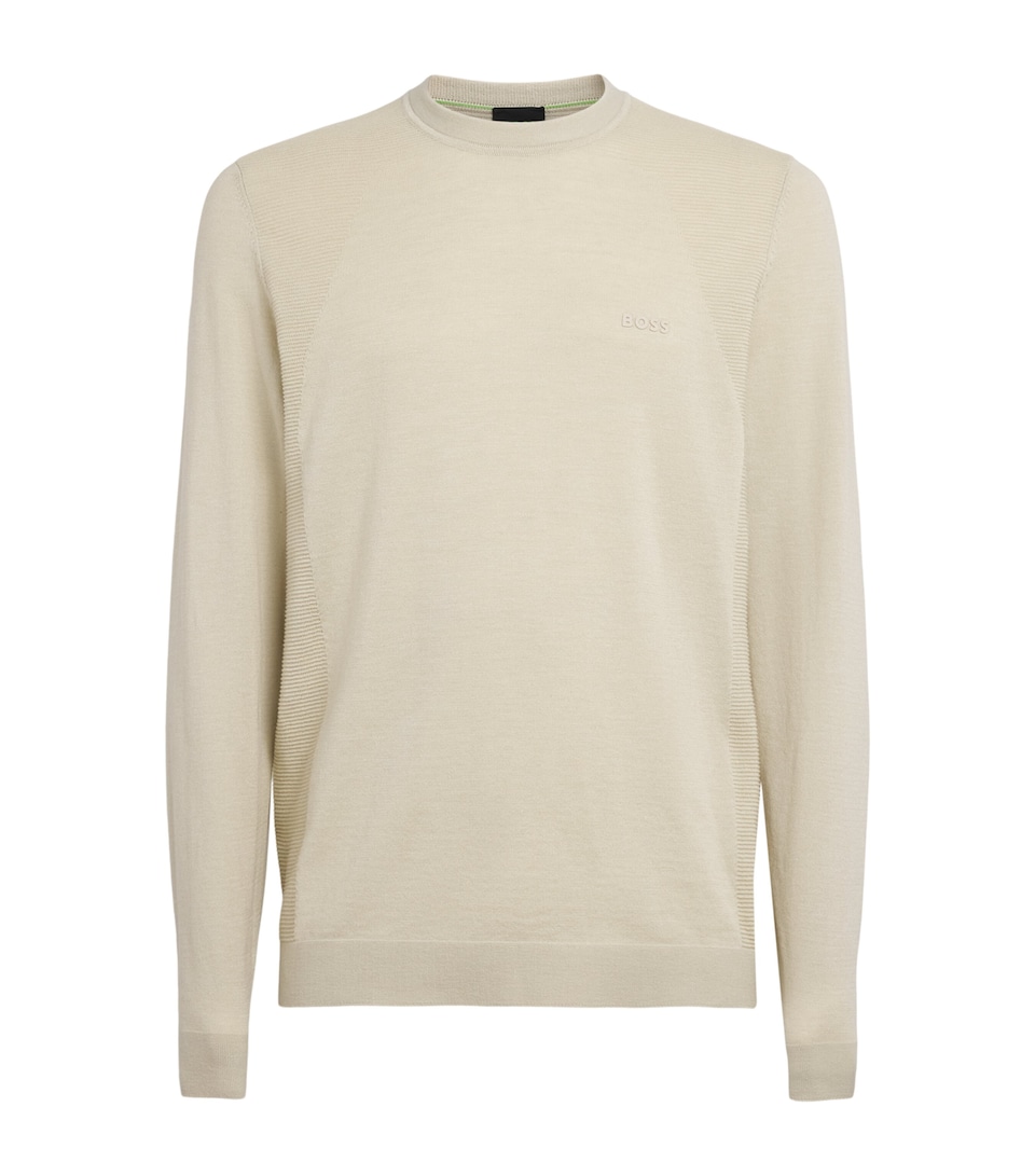 BOSS Mens Momentum Lite Sweatshirt Light Beige