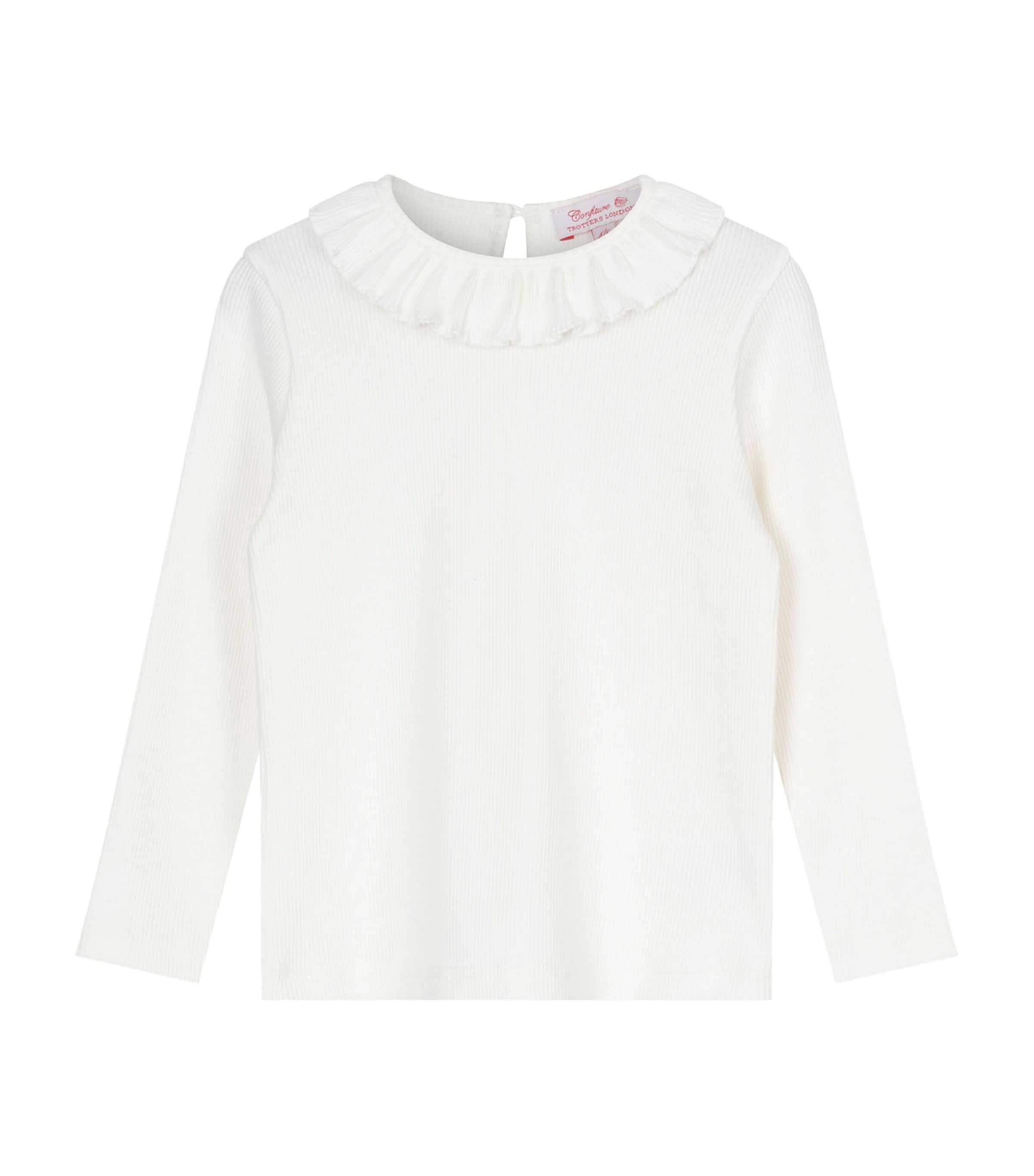 Trotters Stretch-Cotton Jersey Grace Willow Top (2-5 Years) Winter White